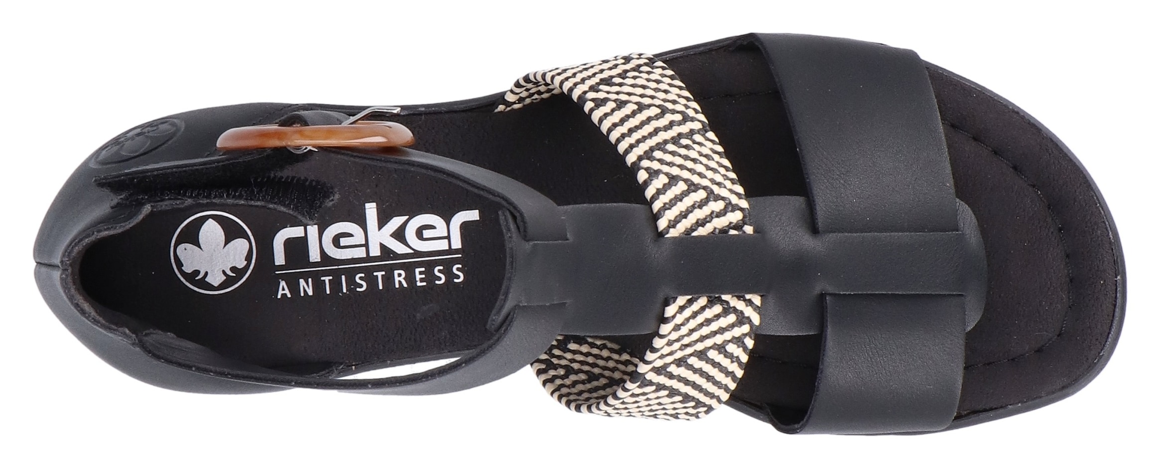 Rieker Sandales compensées  Sommerschuh, Plateausandalette, Sandale mit modischem 6 cm Keilabsatz