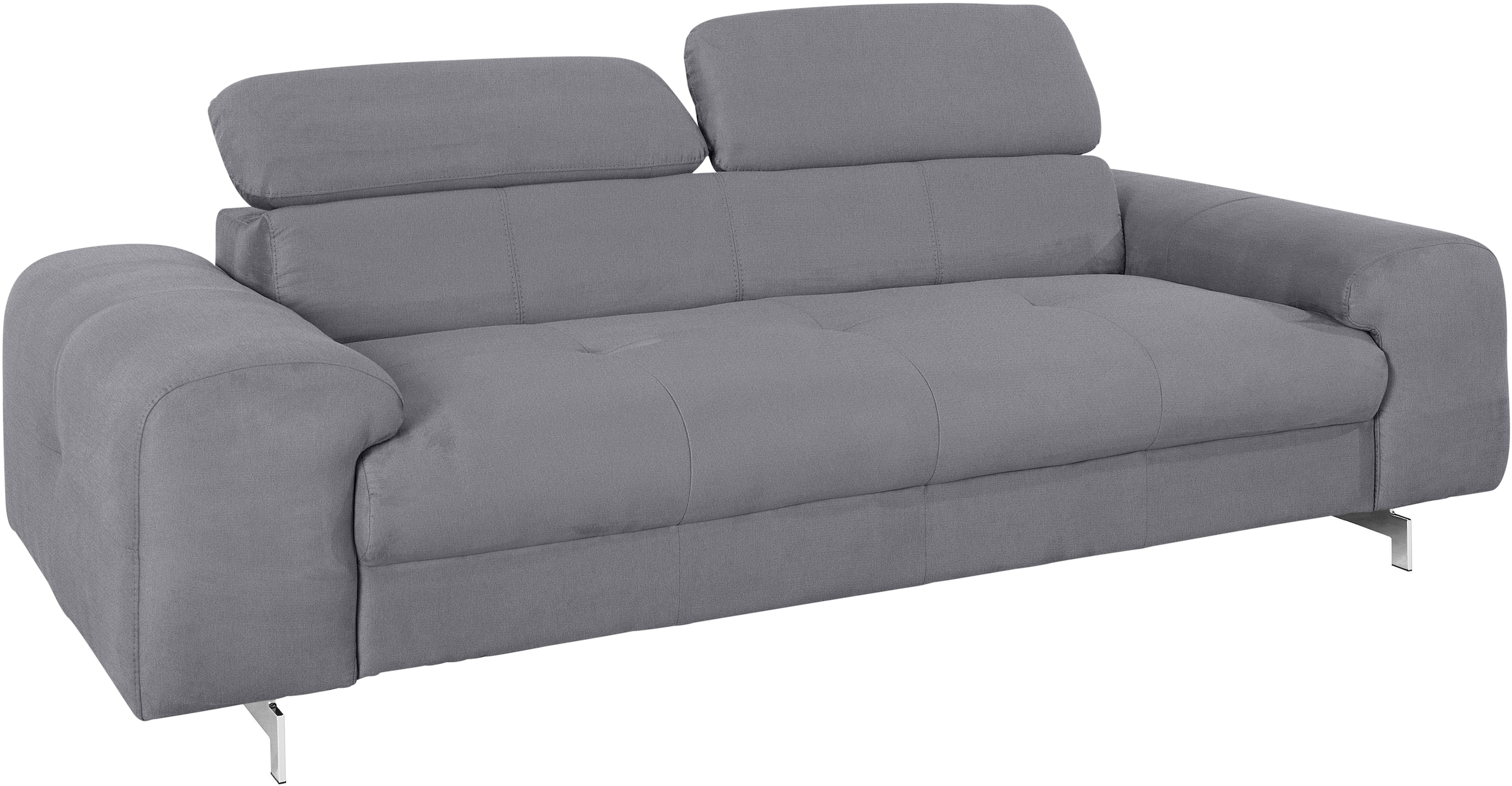 COTTA 3-Sitzer »Chef«, Big-Sofa mit Kopfteilverstellung, edle Metallkufen