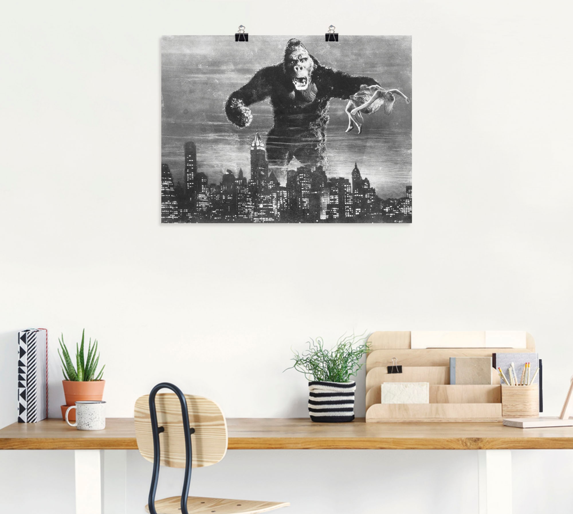 Artland Poster »King Kong 1933 II« Film 1 Stk. tlg. als Alubild, Leinwandbild, Wandaufkleber oder Poster in versch. Grössen