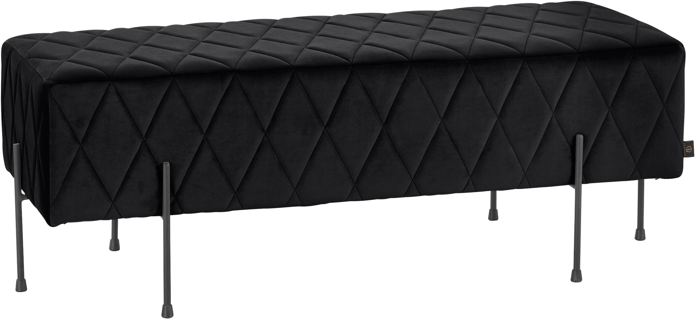Leonique Sitzbank »Cavalino«, mit Velvetbezug und mit schwarzen Metallbeinen  günstig kaufen