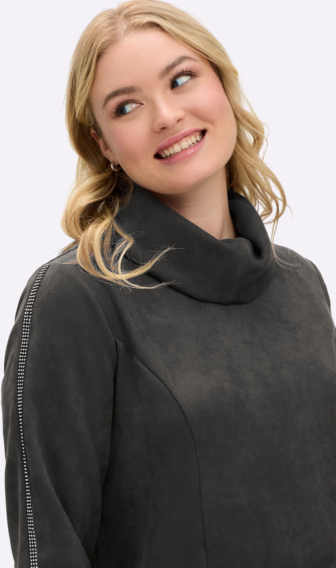 Sheego A-Linien-Kleid »Velours-Kleid«