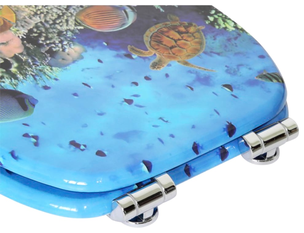 Sanilo Set d'accessoires de salle de bain »Ocean« bestehend aus WC-Sitz, Badteppich, Stöpsel, Seifenspender, WC-Bürste