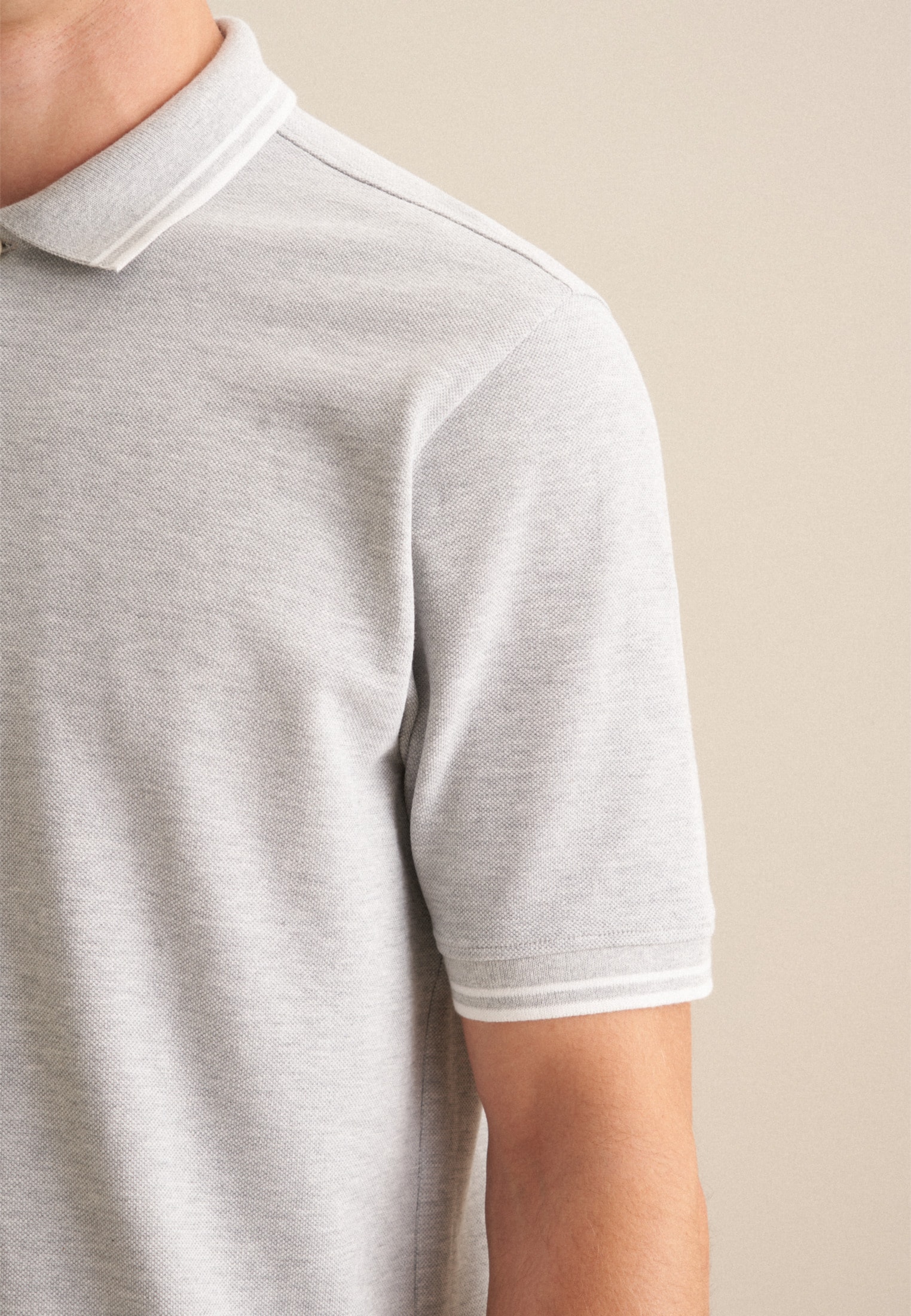 seidensticker T-Shirt »Regular«, Kurzarm Kragen Streifen platziert