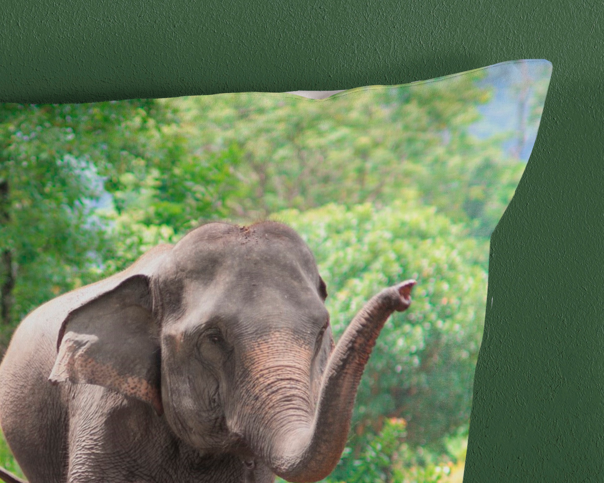 good morning Kinderbettwäsche »Elephants«, Baumwolle, 135x200, Reissverschluss, Wendeoptik, Kind, Elefant, Grün