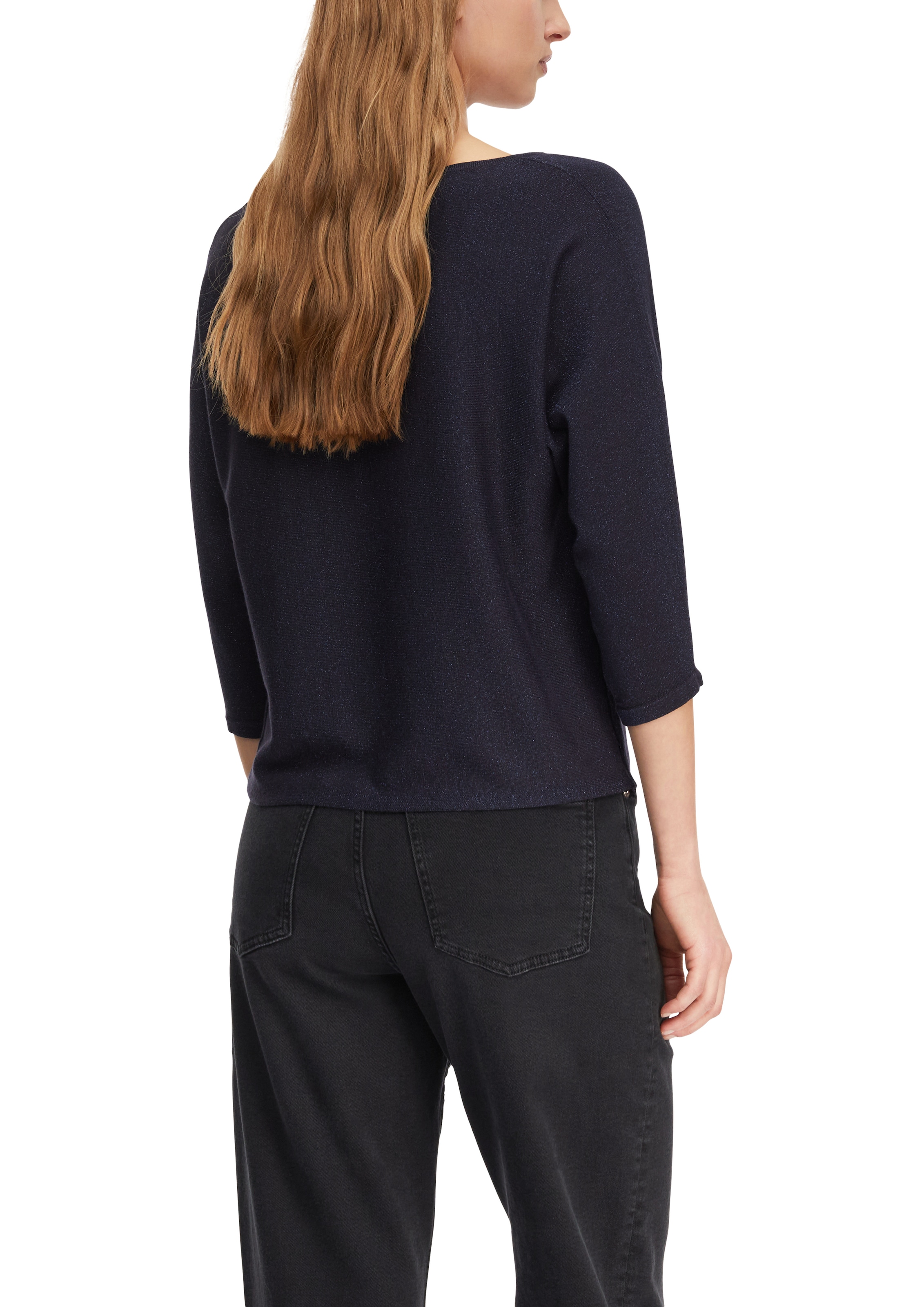 Comma 3/4 Arm-Pullover mit Glitzer-Details