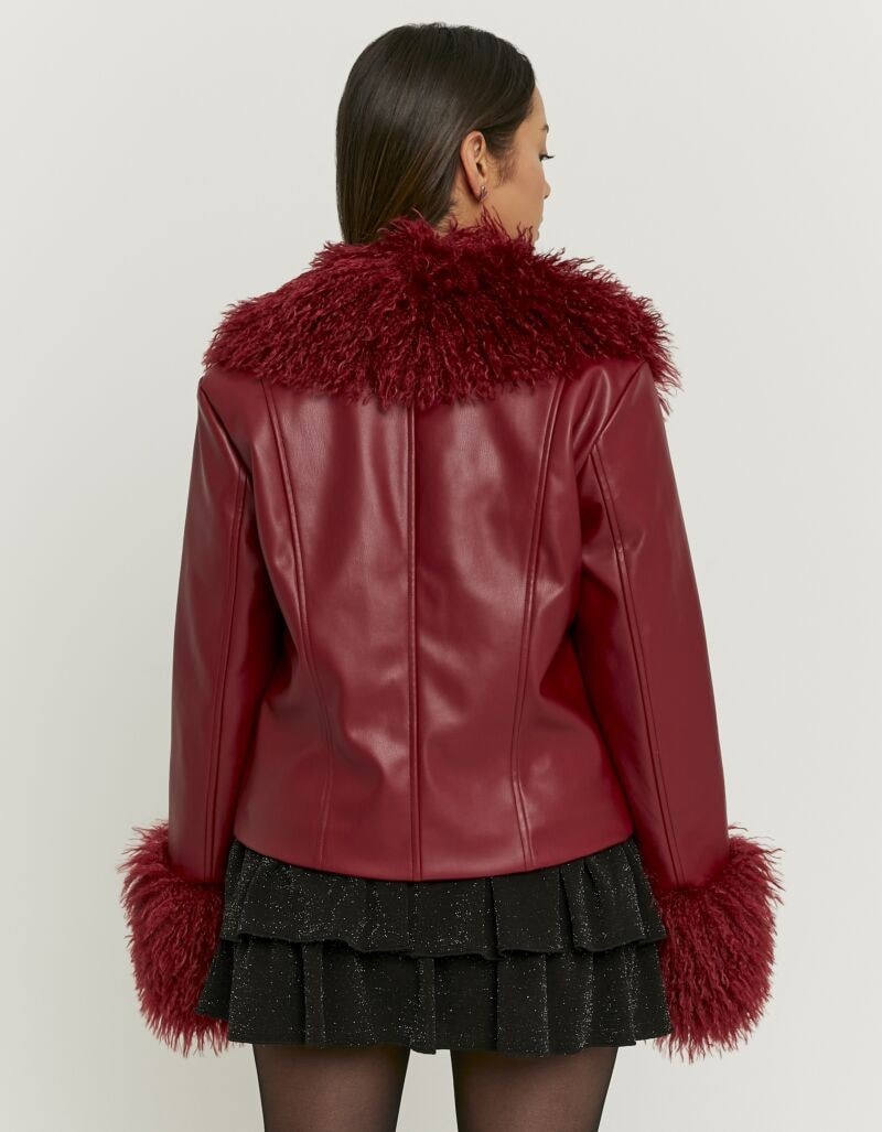 Tally Weijl Lederimitatjacke »SJAPUSIXTA« trendig, aus Lederimitat mit Kunstfellbesatz