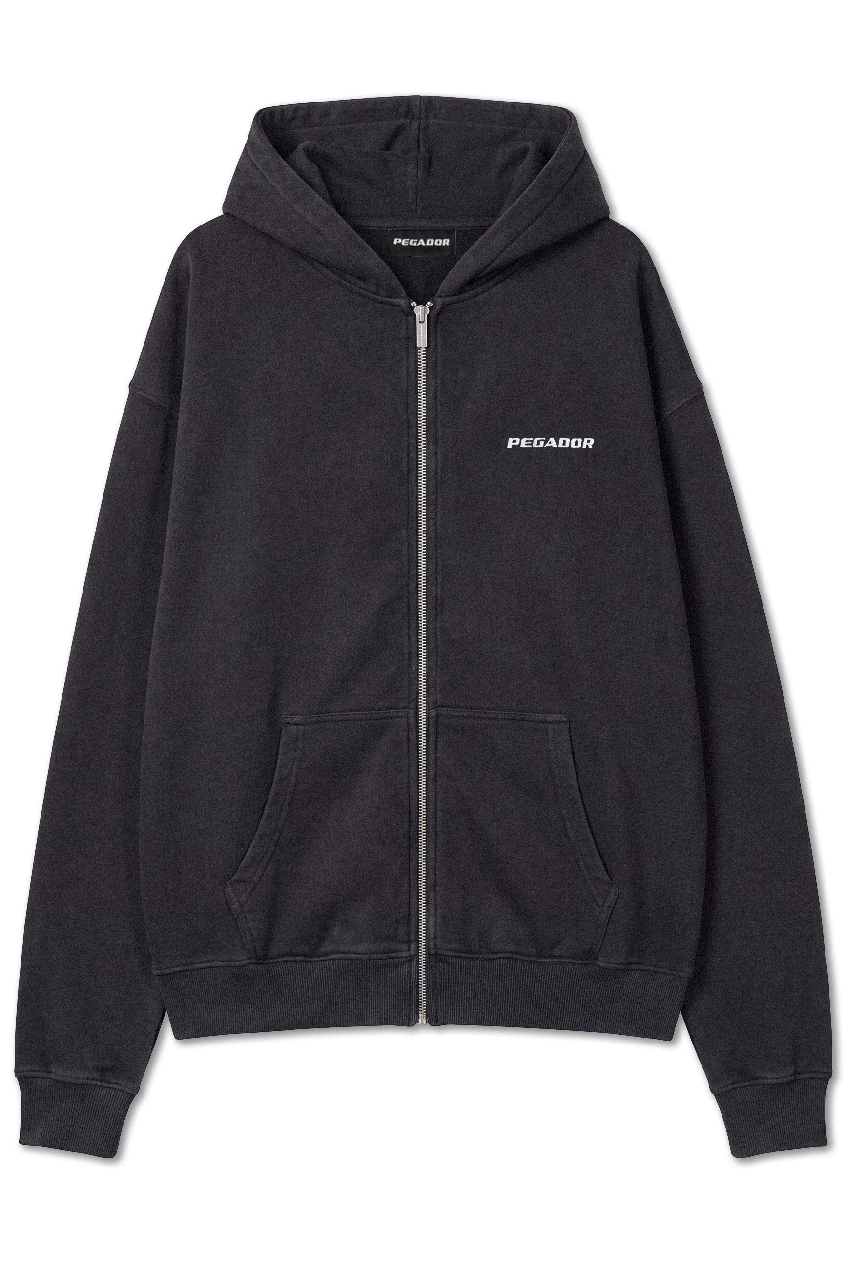 PEGADOR Sweat à capuche »Logo Oversized Sweat Jacket« mélange de coton, oversize