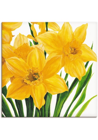 Leinwandbild »Gelbe Narzissen«, Blumen, (1 St.)