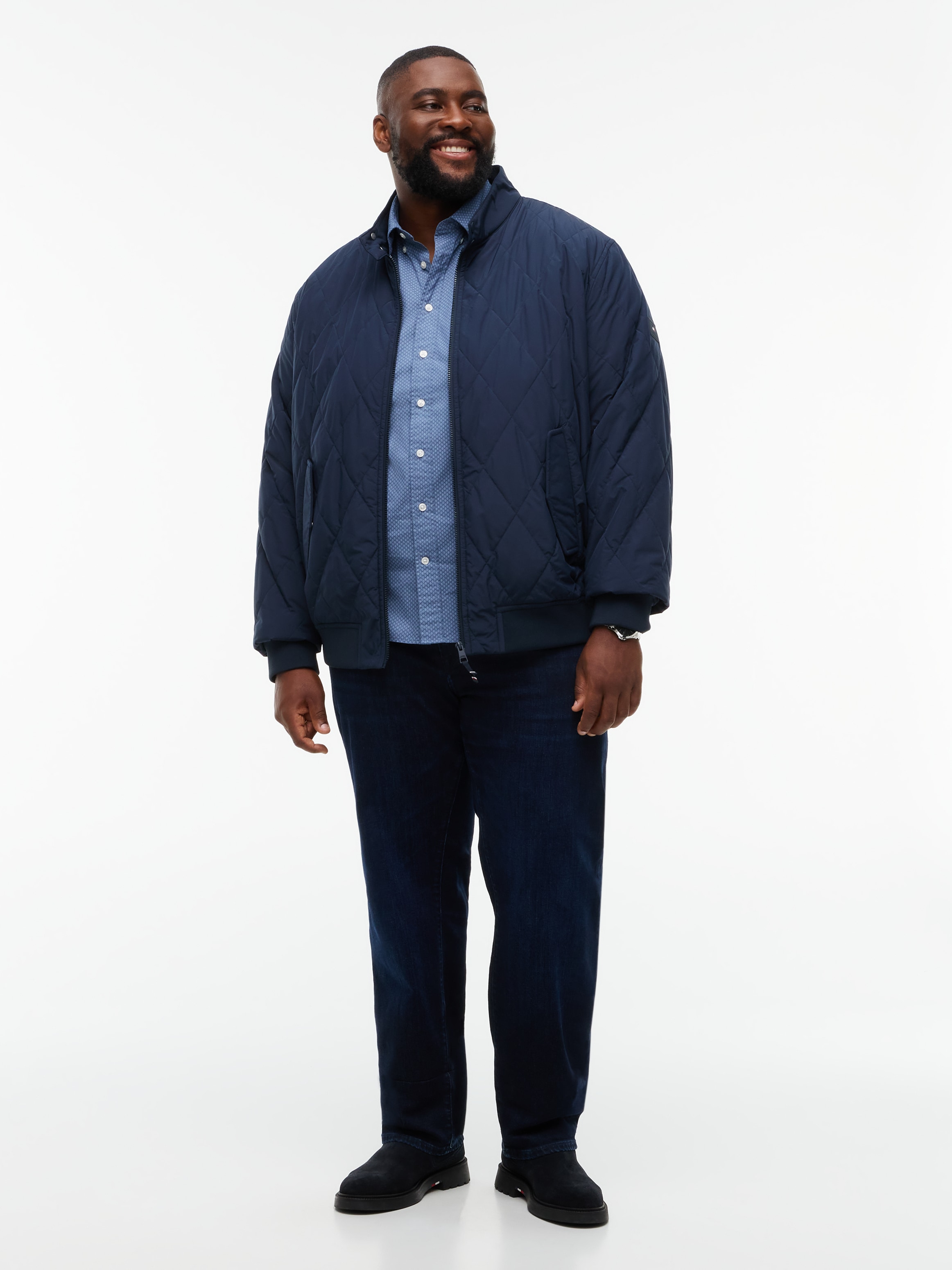 Tommy Hilfiger Big & Tall Blouson »BT-PACKABLE QUILTED HARRINGTON« avec design matelassé et finition déperlante