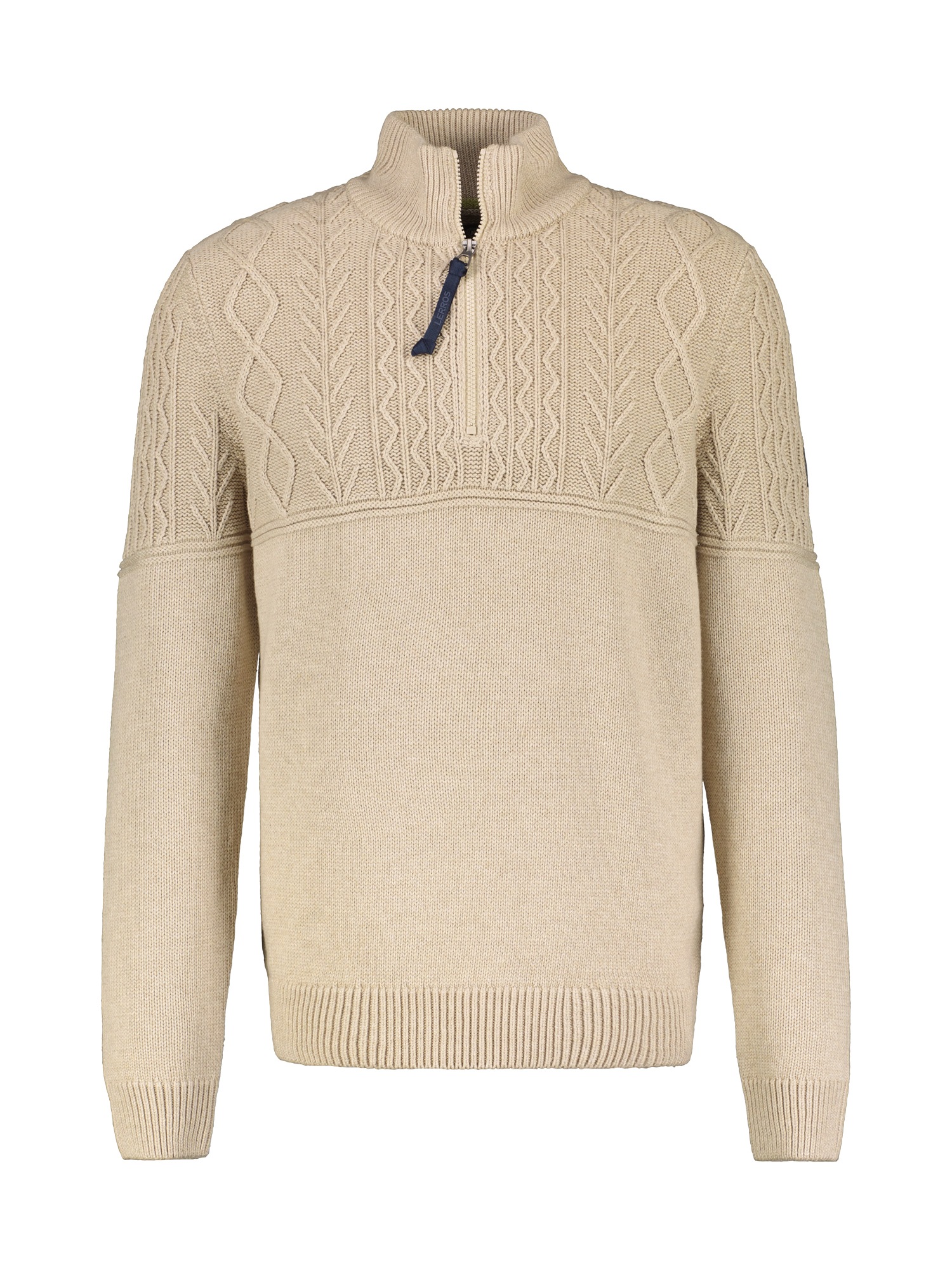 LERROS Pull en tricot »LERROS Stricktroyer, tonal gemustert«