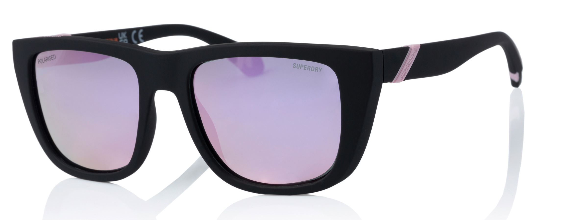 Image of Superdry Sonnenbrille "Modell 996075" Form Feminin, Logoschriftzug auf Bügel, Kunststofffassung