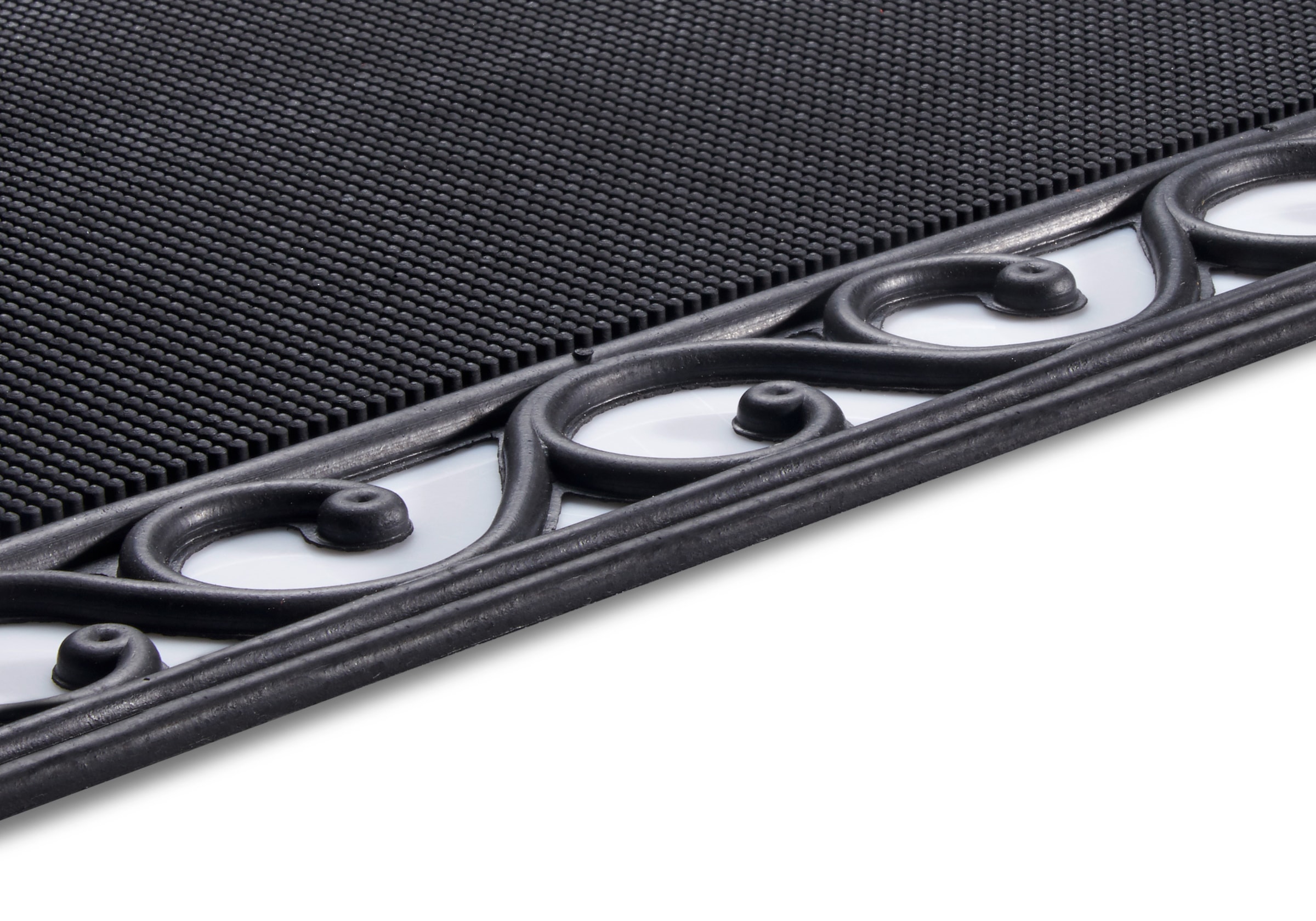 HANSE Home Fussmatte »Mix Mats Gusseisen-Optik Gummi Center, Türmatte«, rechteckig, 8 mm Höhe, Strapazierfähig, pflegeleicht, robust, wetterfest, UV-beständig