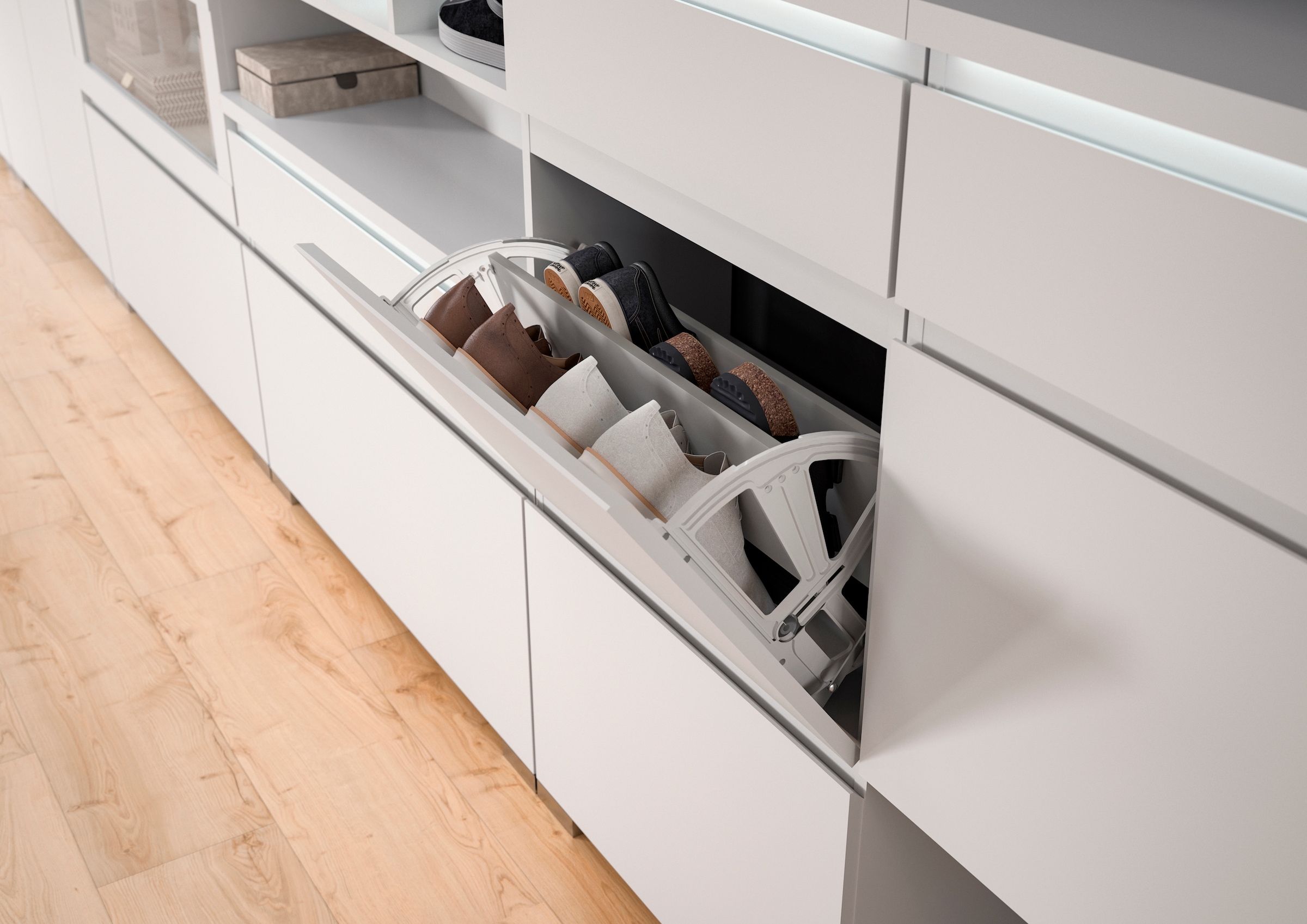 INOSIGN Schuhschrank »Skoskap, Tiefe 27cm, 2 Klappen, 1 Schubkasten, Platz für 8 Schuhpaare« Schuhkipper, Schuhkommode, Schuhregal, Kommode, Anrichte