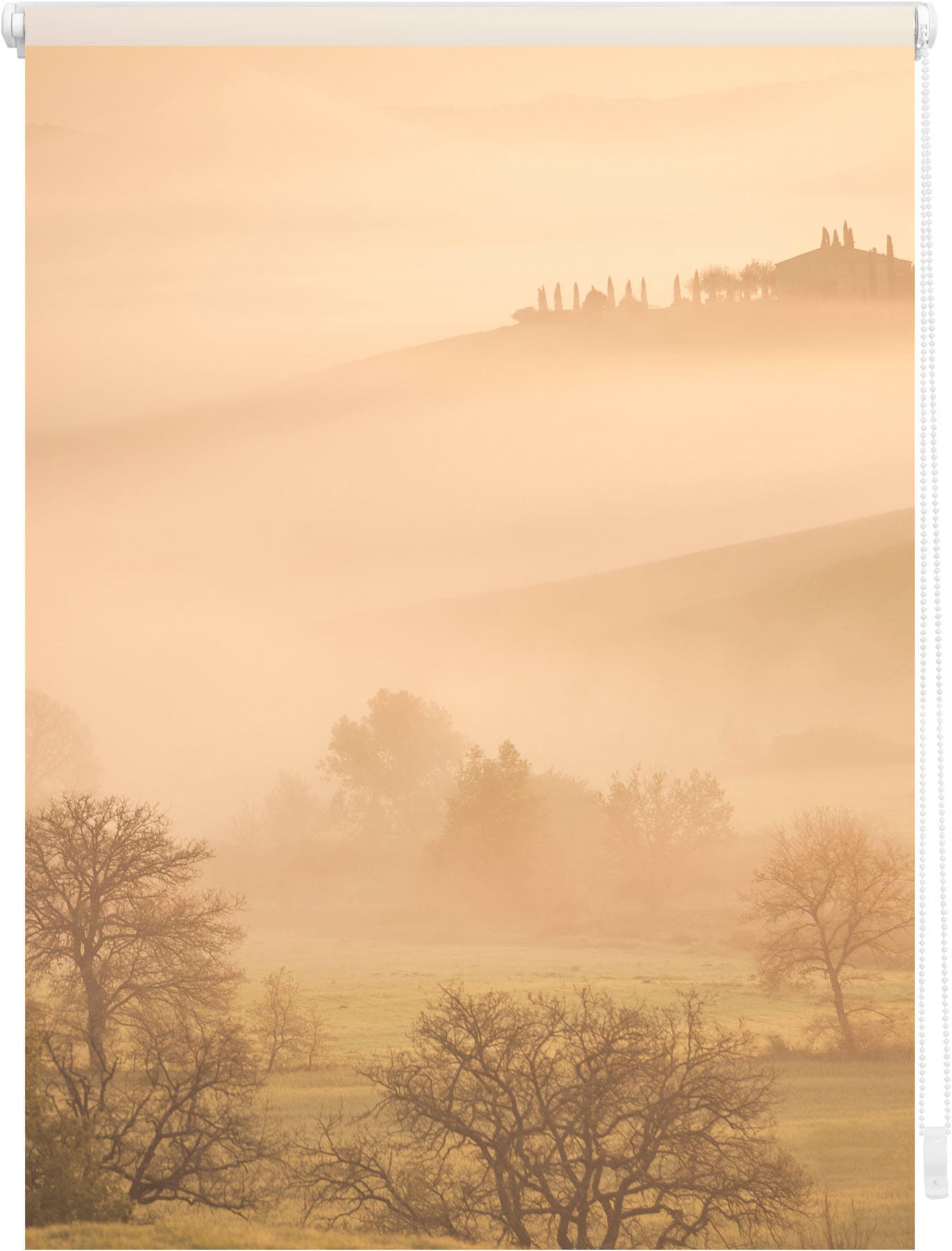 Image of LICHTBLICK ORIGINAL Seitenzugrollo "Rollo Klemmfix, ohne Bohren, Verdunkelung, Toskana - Orange Braun" verdunkelnd Verdunkelung energiesparend freihängend