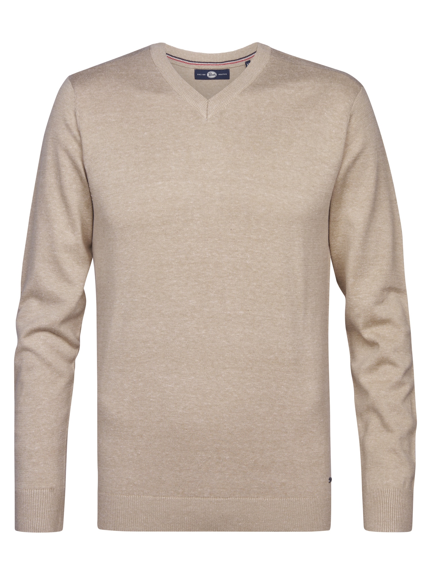 Petrol Industries V-Ausschnitt-Pullover »V-Neck Basi« Materialmix mit Baumwollanteil