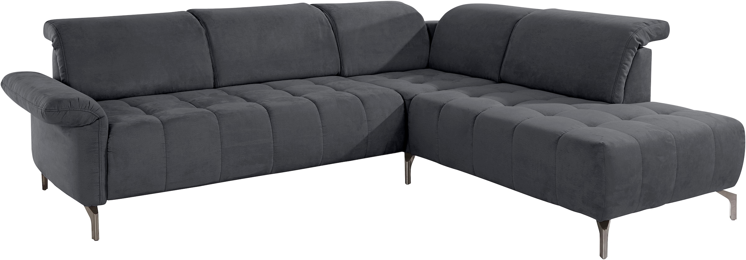 INOSIGN Ecksofa »Fresh L-Form«, Federkern, wahlweise Kopfteilverstellung und motorischer Vorziehsitz