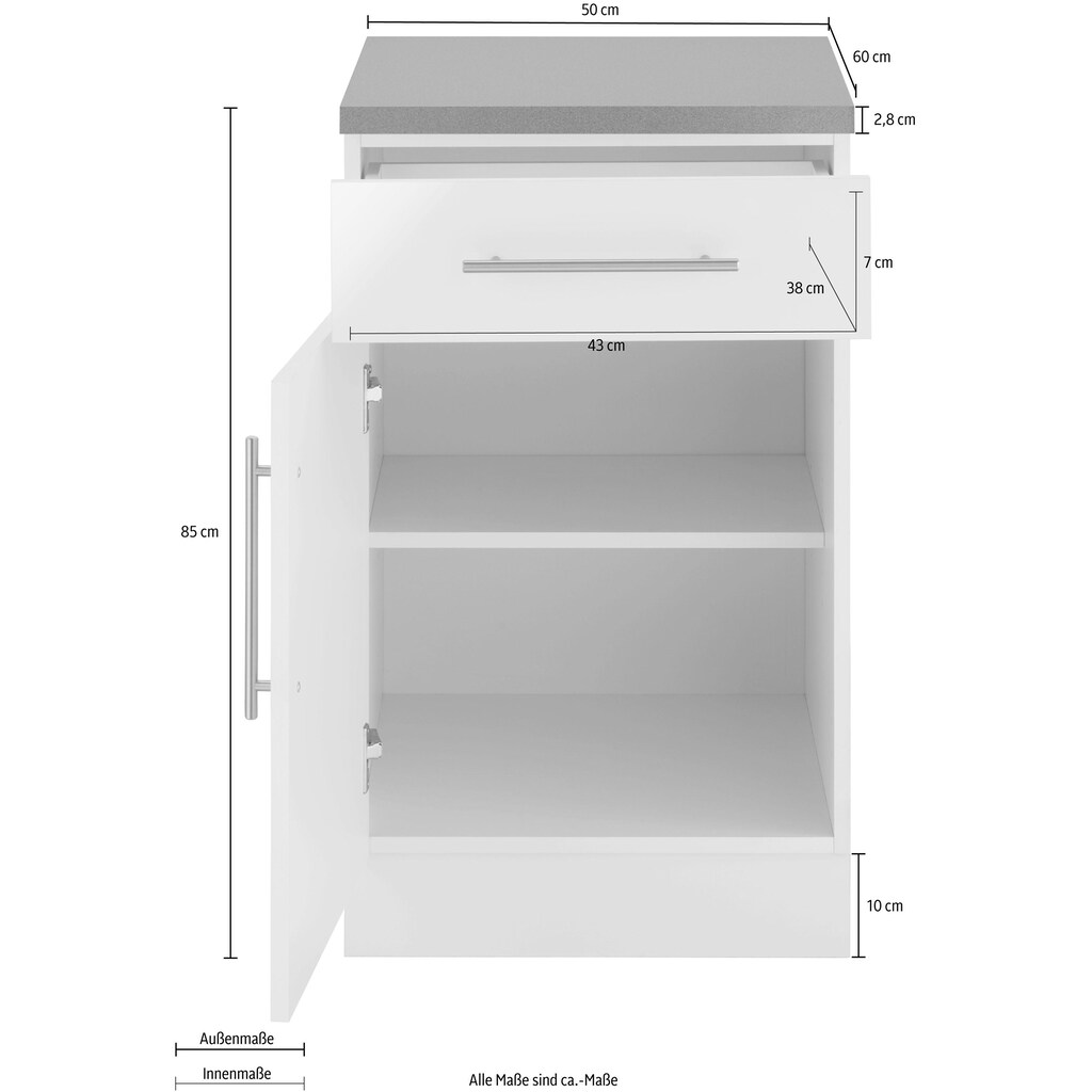 wiho Küchen Unterschrank »Cali«, 50 cm breit