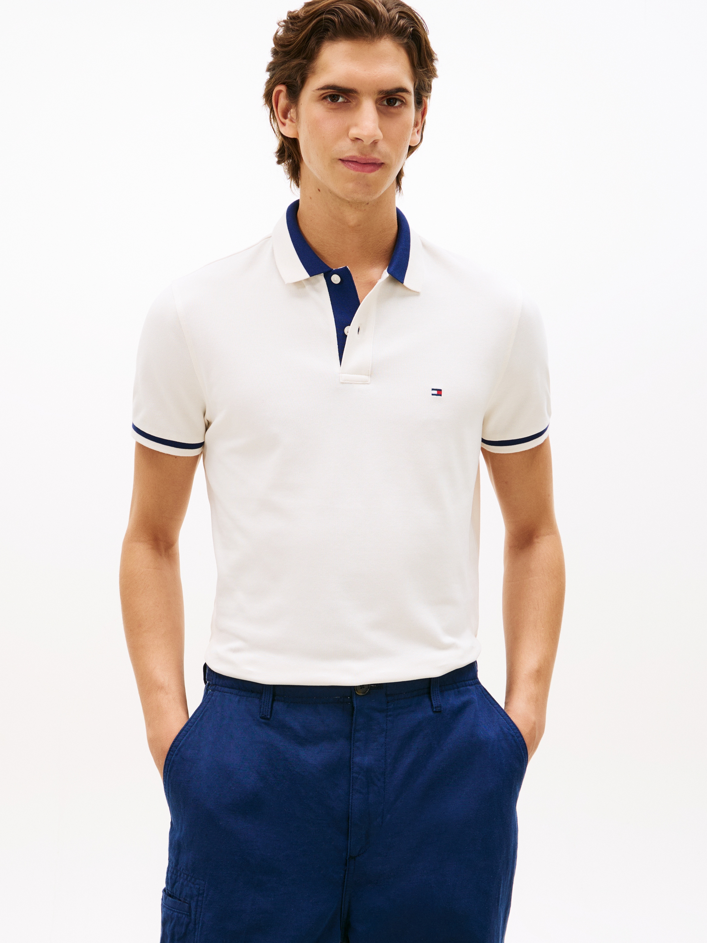 Image of Tommy Hilfiger Poloshirt "CONTRAST COLLAR BLOCK" Regular fit mit Polokragen