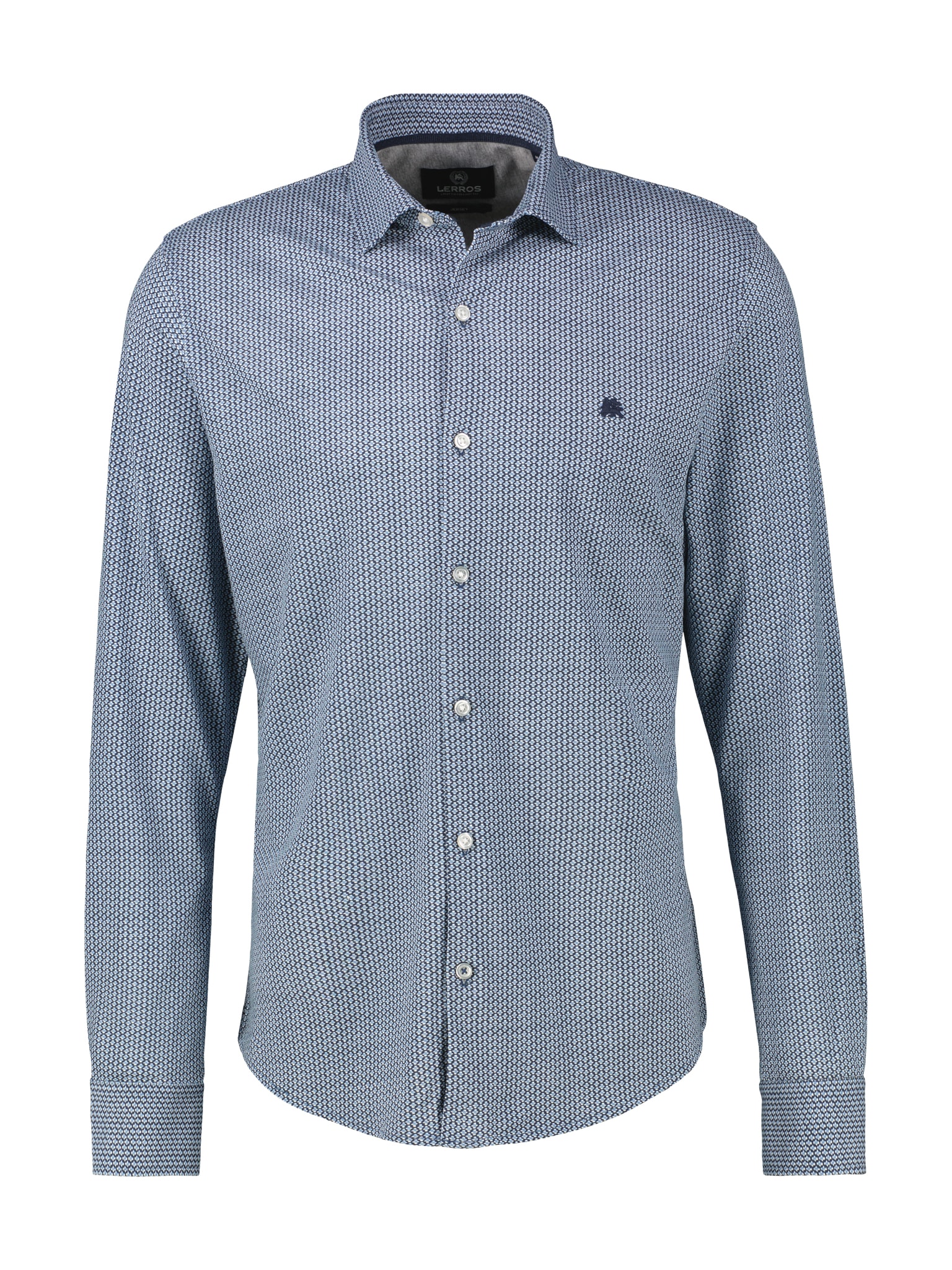 LERROS Chemise à manches longues mit Logo Stickerei