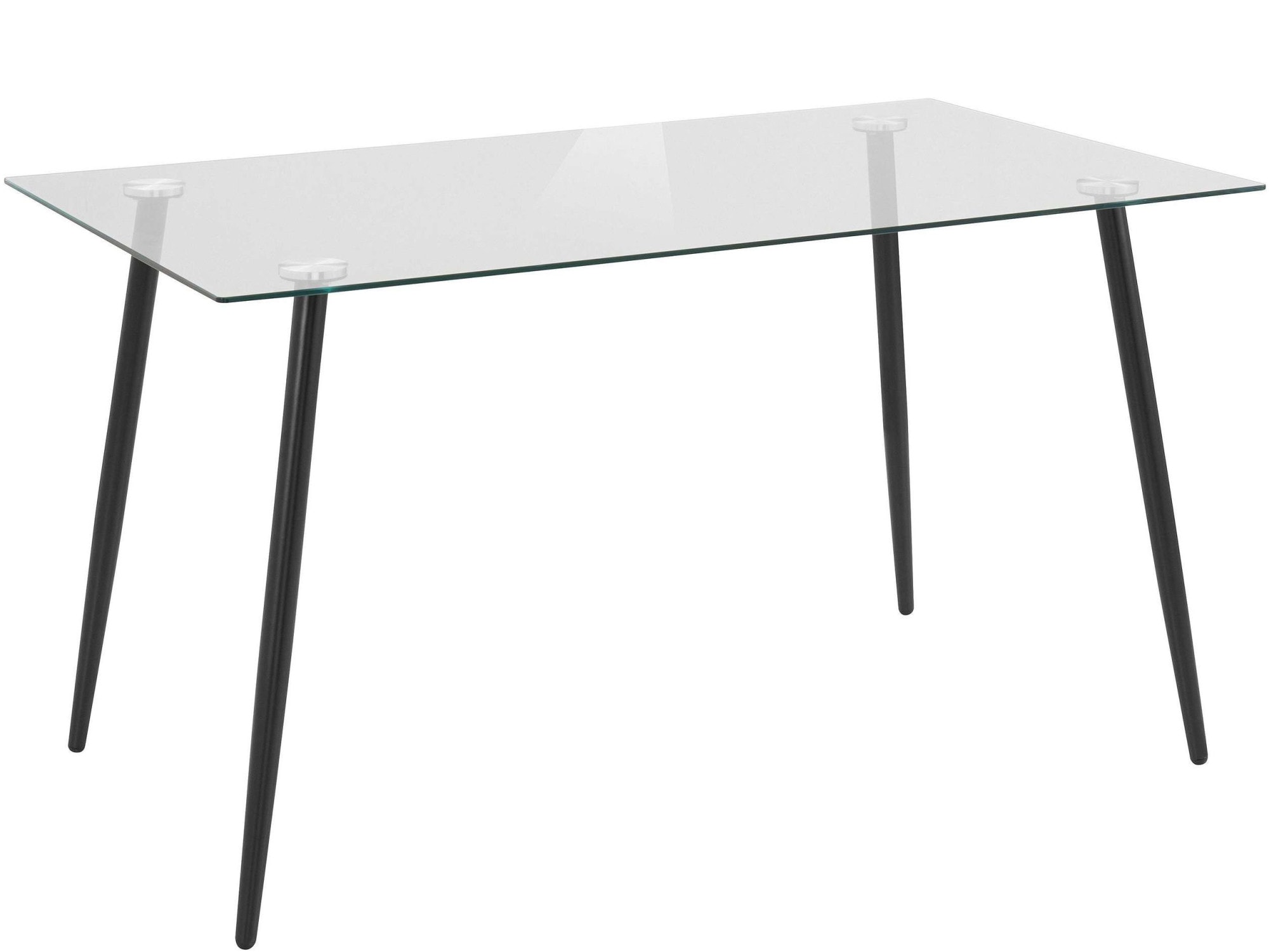 INOSIGN Essgruppe »Danny-Miller«, (Set, 5 tlg., Set 140 cm), Glastisch 140x80 cm mit 4 Stühlen (Cord), Gestell aus Metall