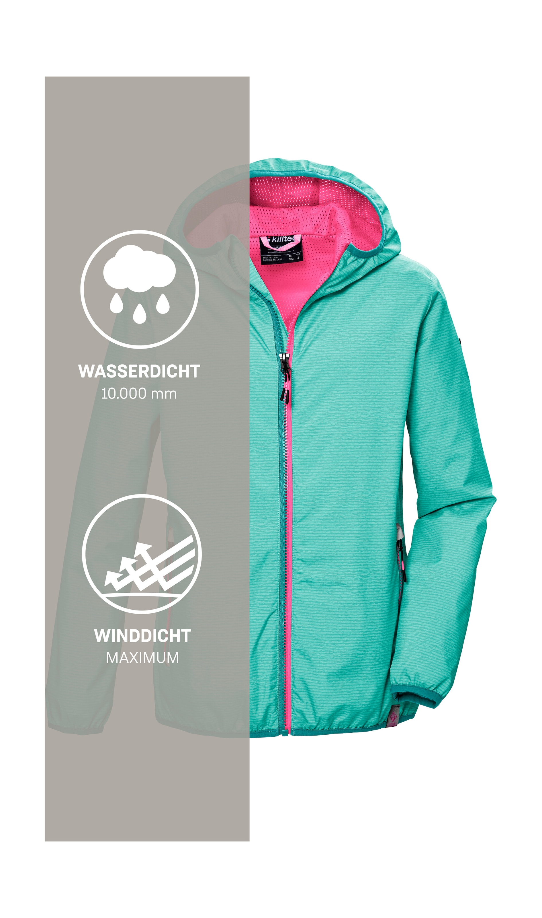 Killtec Funktionsjacke »KOS 138 GRLS JCKT« Kinderjacke: wasserdicht, reflektierend, elastisch