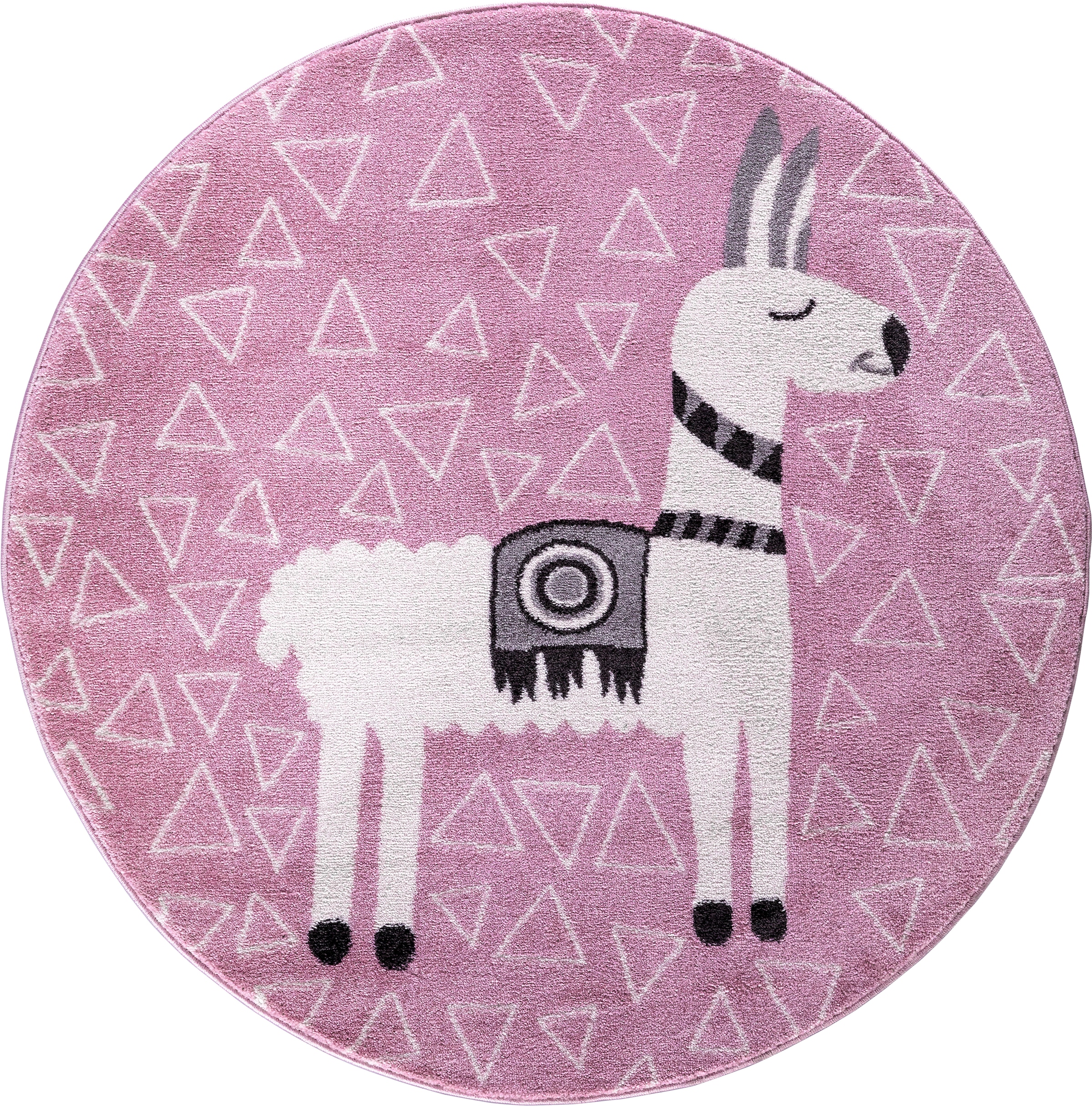 Image of Festival Kinderteppich »Candy 153«, rund, 11 mm Höhe, Motiv Lama bei Ackermann Versand Schweiz