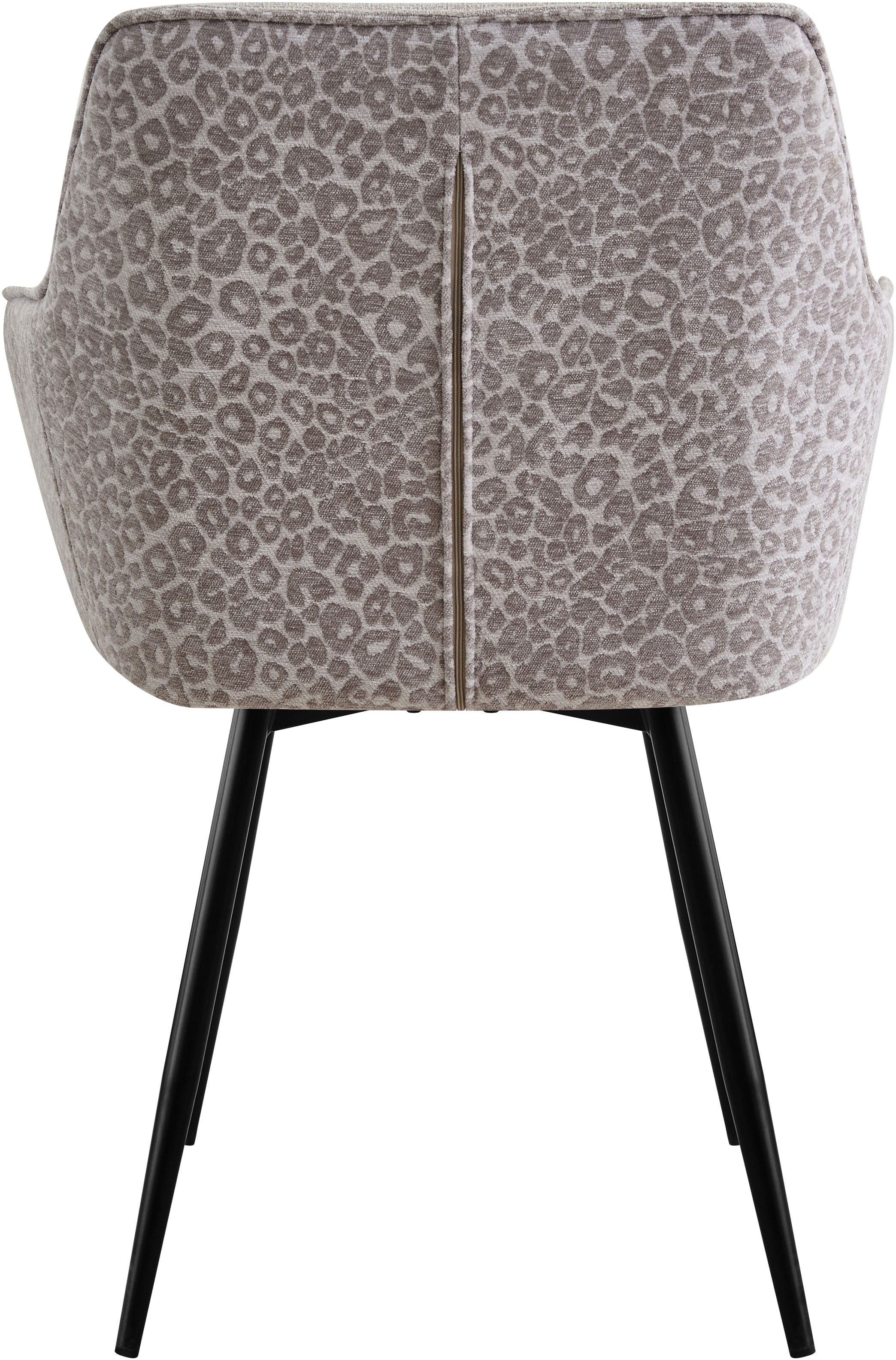 GOODproduct Chaise de salle à manger »Lincoln, 2er-Set, 360° Drehfunktion« (Ensemble) 2 cuismoderner Stuhl mit Leopardenlook, Webstoff und 360°-Drehfunktion