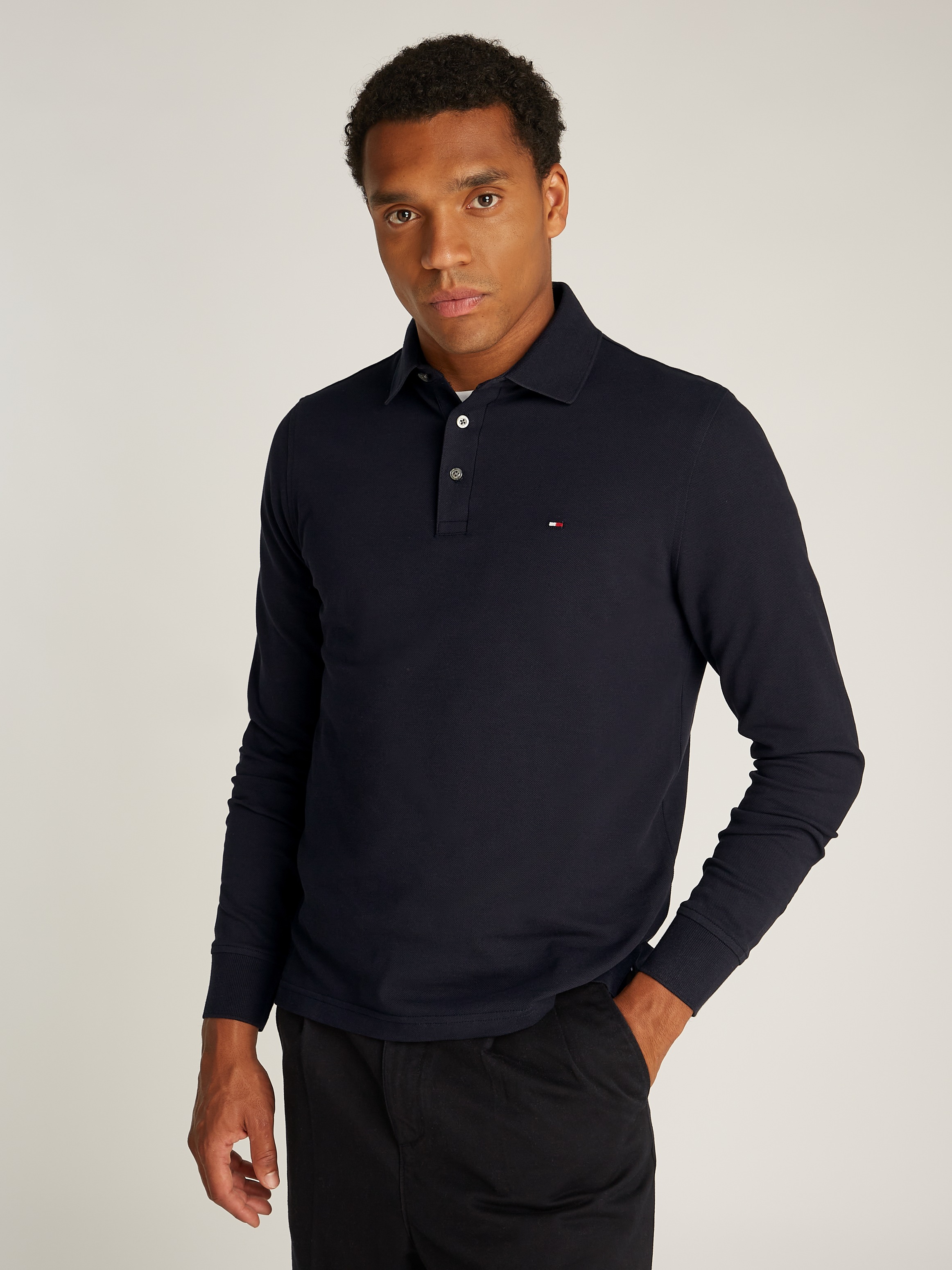 Image of Tommy Hilfiger Langarm-Poloshirt "1985 SLIM LS POLO"