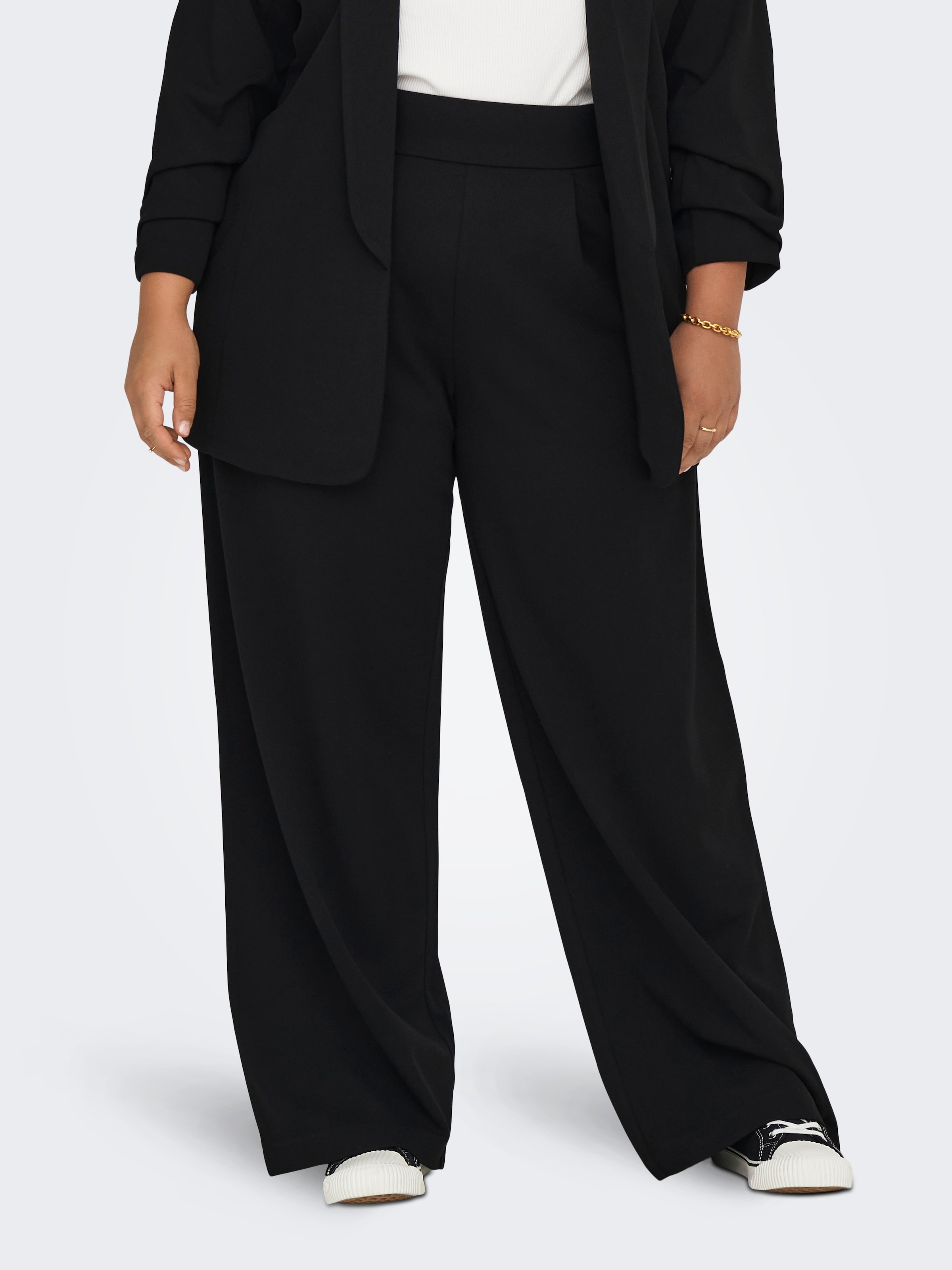 Image of ONLY CARMAKOMA Schlupfhose "CARSTILLA ONE PANT JRS NOOS" Kunstfaser mit Stretch, weite Beinform