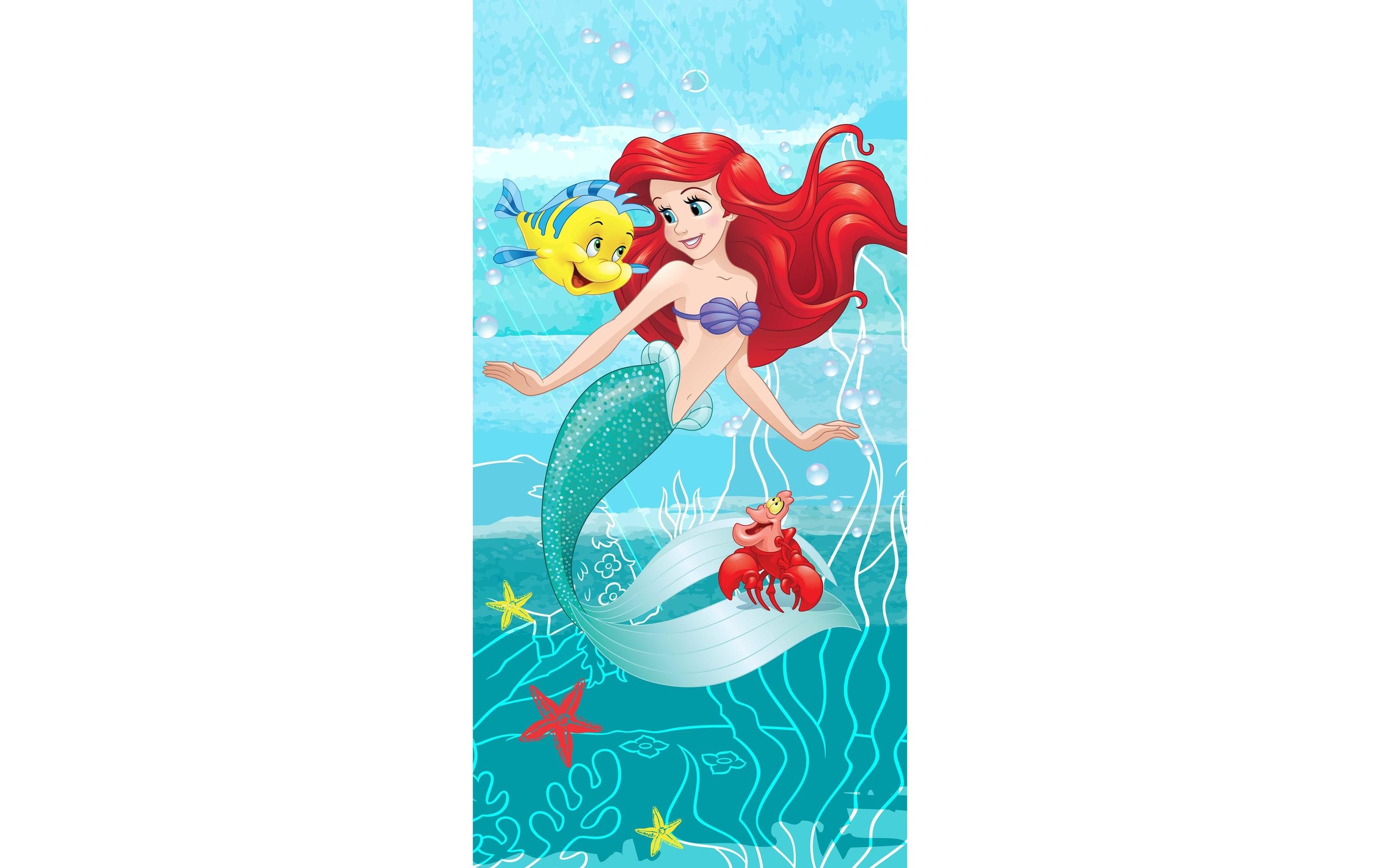 Image of Badetuch "Jerry Fabrics Ariel Friends 70 x 140 cm"