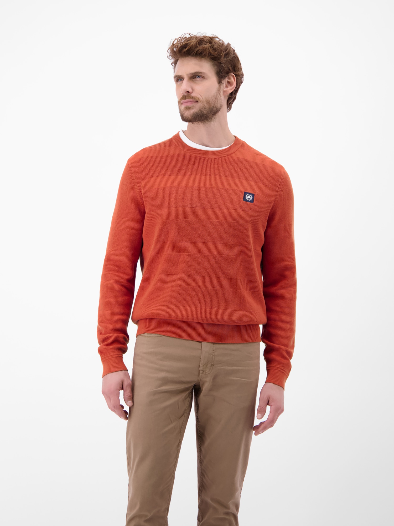 LERROS Pull en tricot »LERROS Strickpullover für Herren, tonal gestreift«