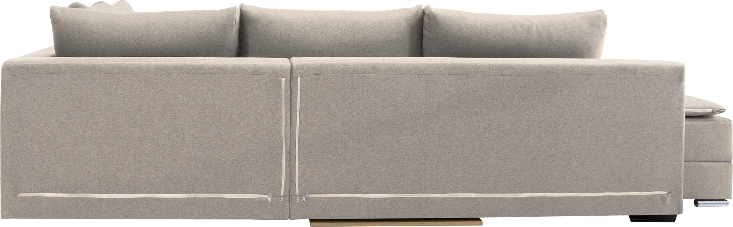 INOSIGN Ecksofa »Göteborg«, mit Boxspring-Bettfunktion und Bettkasten, Dauerschlaffunktion, Topper