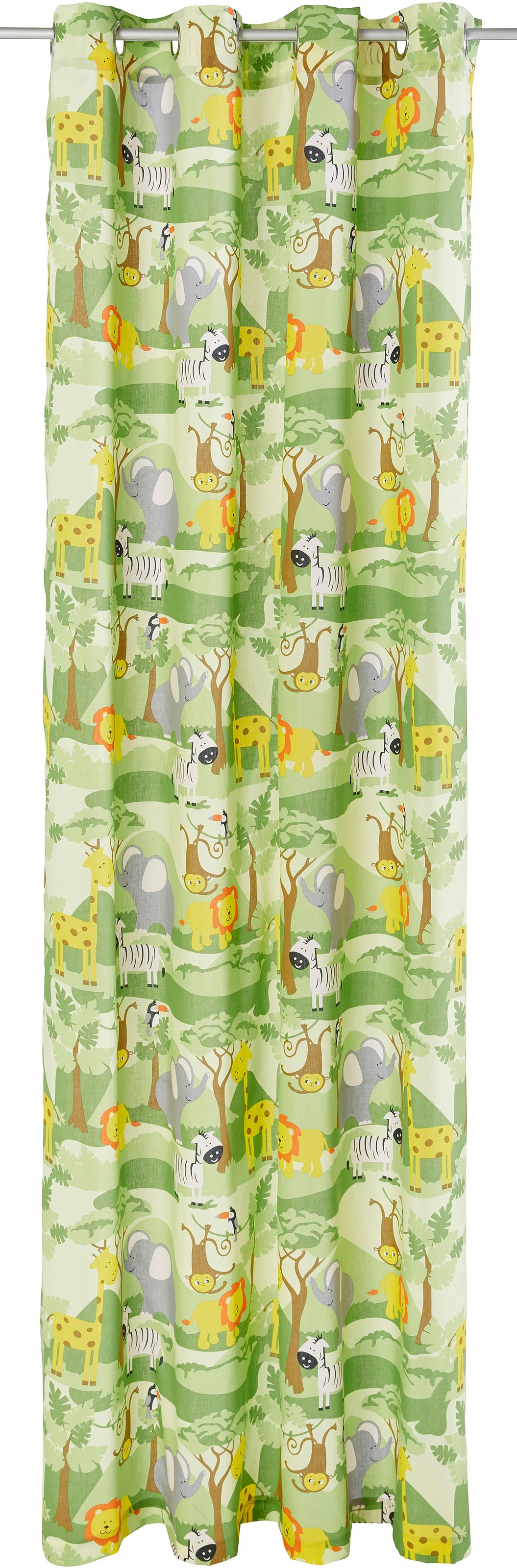 Image of Lüttenhütt Gardine »Dschungel«, (1 St.), Nachhaltige Kindergardine, bedruckt, halbtransparent, verschiedene Grössen bei Ackermann Versand Schweiz