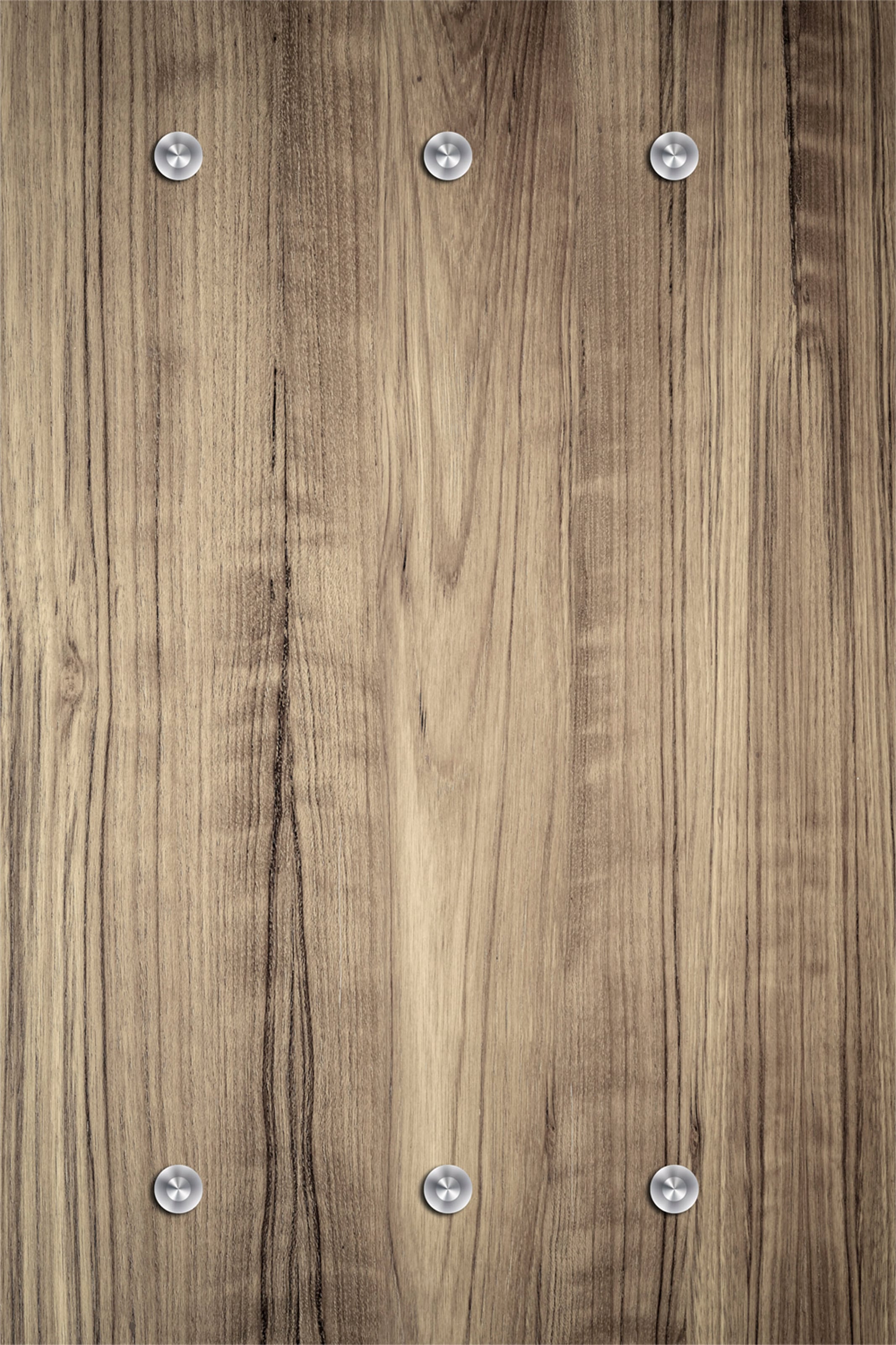 Image of queence Garderobenleiste "Holzoptik" mit 6 Haken, 80 x 120 cm