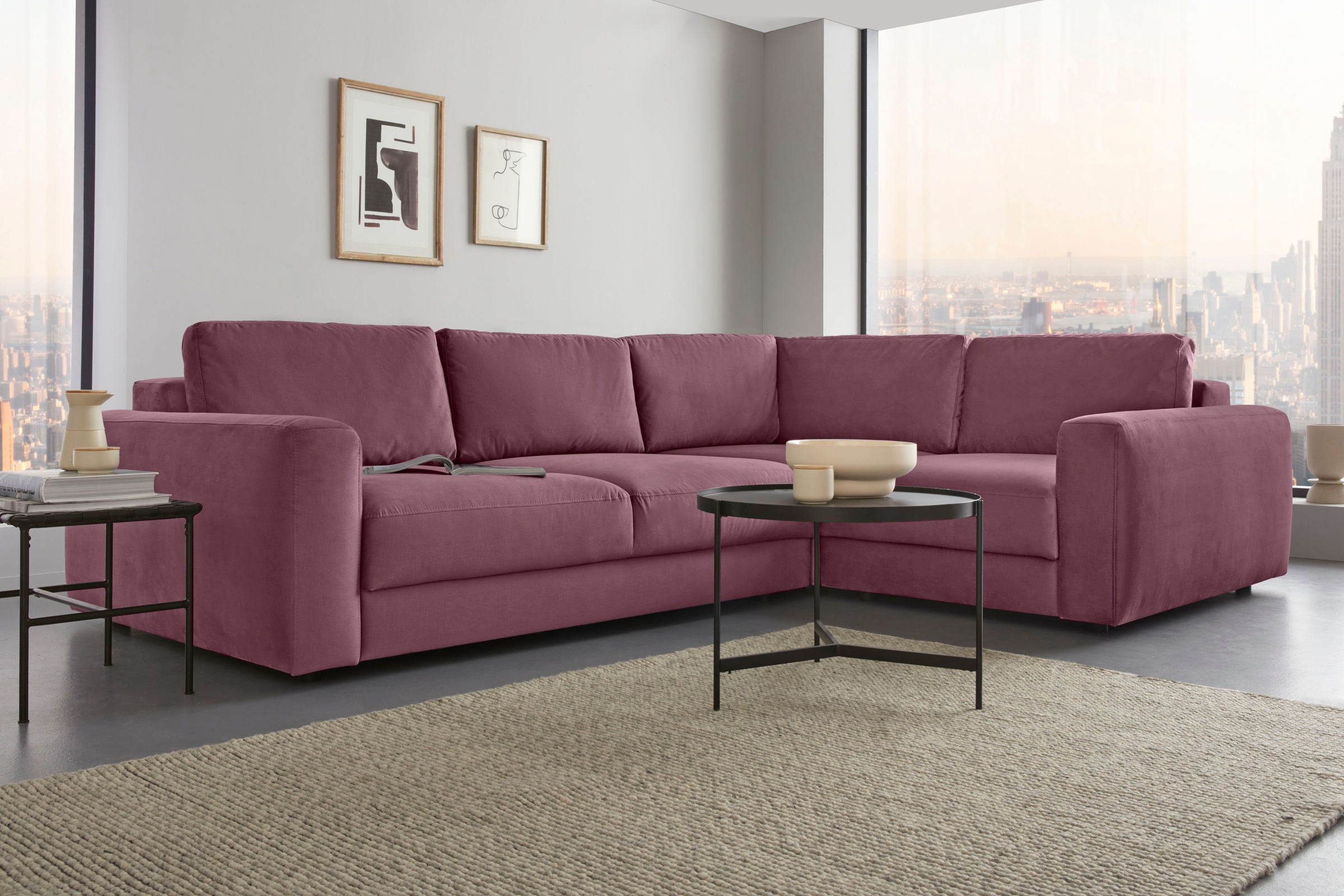 Image of Home affaire Ecksofa "Bloomfield, Mega Polsterecke, Breite 289cm, viel Platz, L-Form" In verschiedenen Grössen