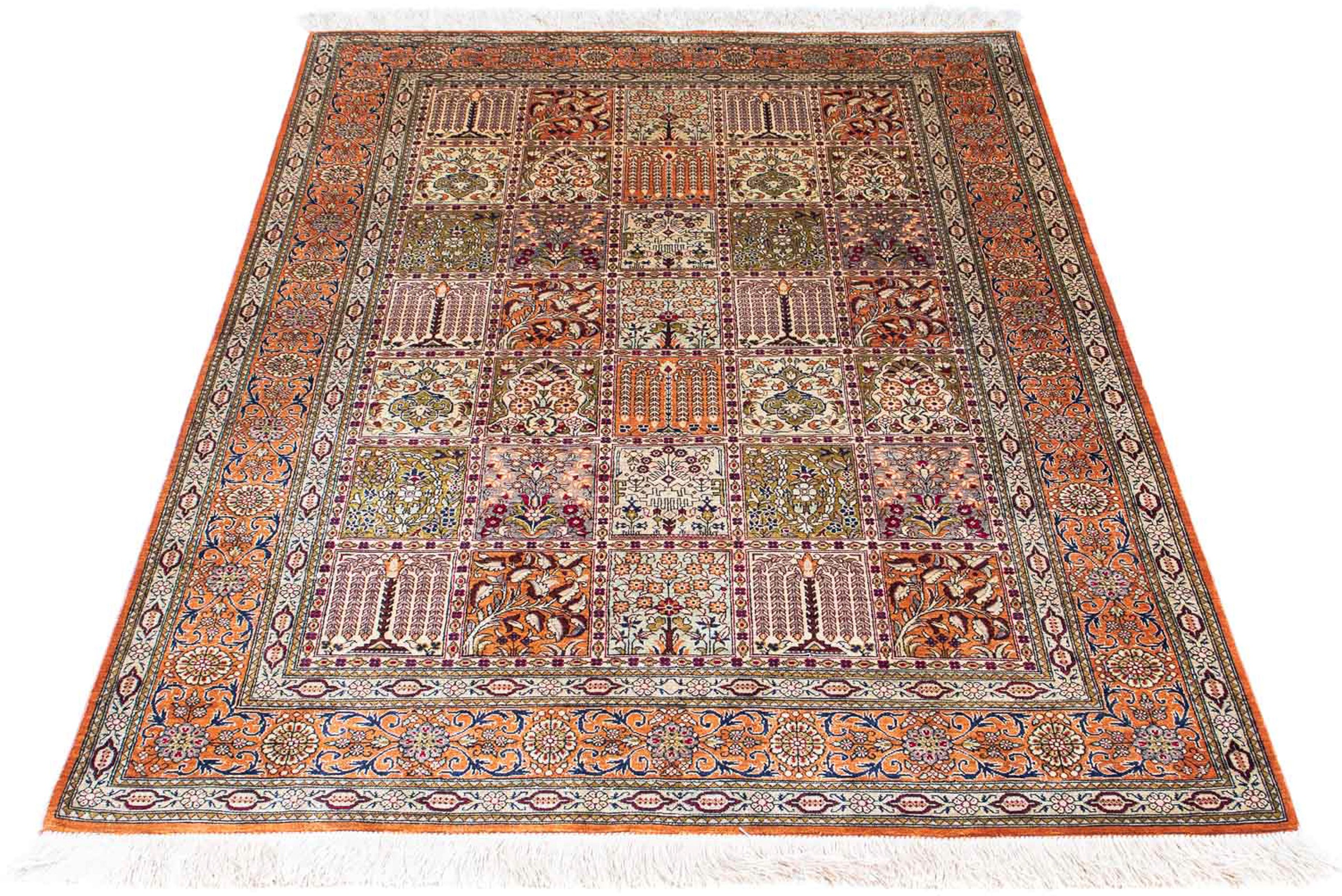 Image of morgenland Orientteppich »Perser - Ghom - 150 x 97 cm - mehrfarbig«, rechteckig, 10 mm Höhe, Wohnzimmer, Handgeknüpft, Einzelstück mit Zertifikat bei Ackermann Versand Schweiz