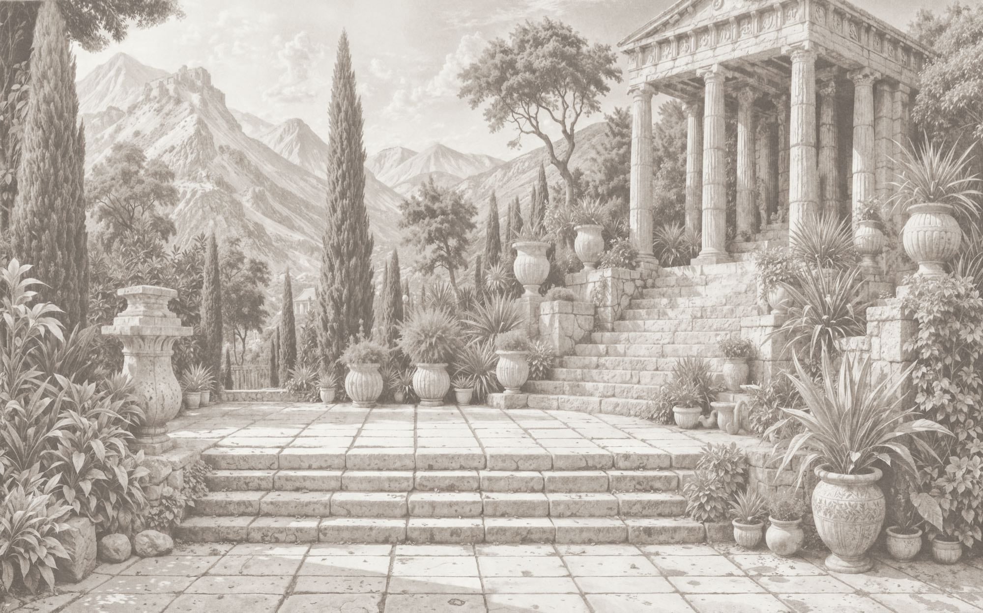 Komar Fototapete »Vlies Fototapete - Trompe l'oeil - Grösse 400 x 250 cm« Motiv | bedruckt glatt