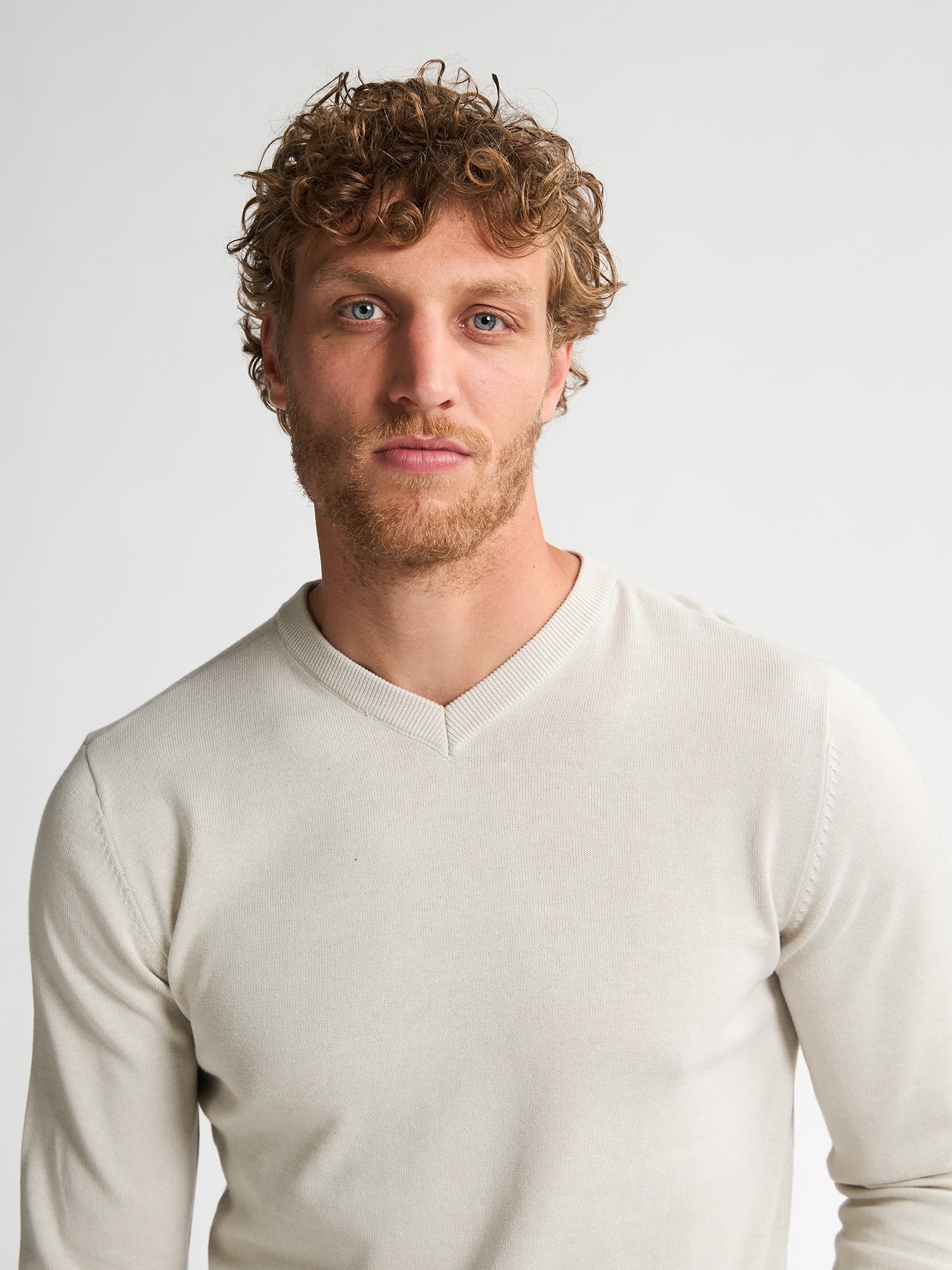 Petrol Industries V-Ausschnitt-Pullover »V-Neck Basi«, Materialmix mit Baumwollanteil