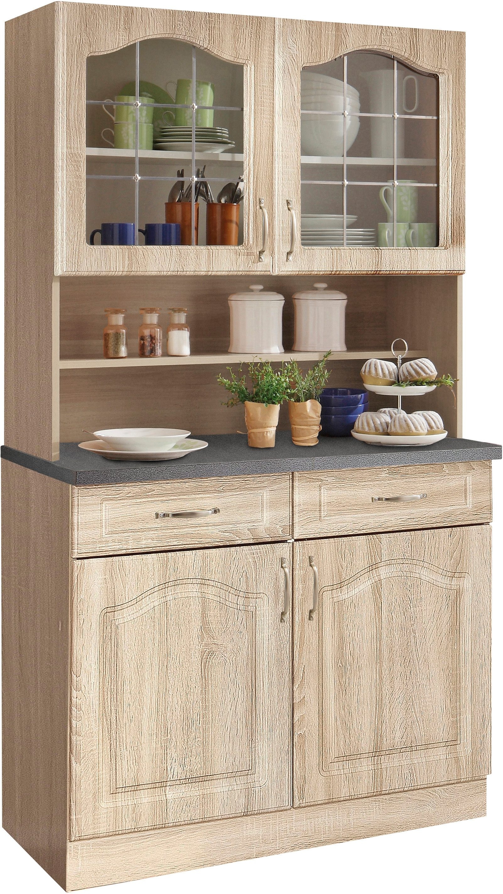 Image of wiho Küchen Küchenbuffet "Linz" 100 cm breit, in Landhaus-Optik