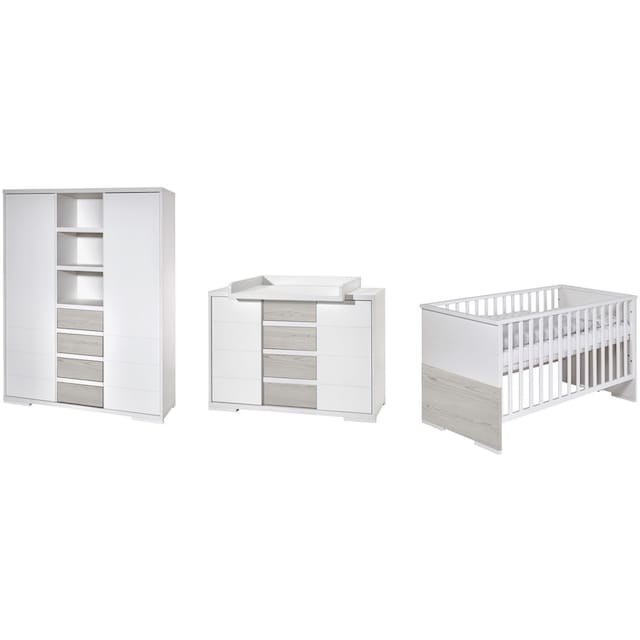 Kinderbett, Boathouse«, Wickelkommode), Schrank, Wickelkommode mit 3 Schrank Germany; St., Schardt Made confortablement Babyzimmer-Komplettset Kinderbett, und acheter (Set, »Maxx in