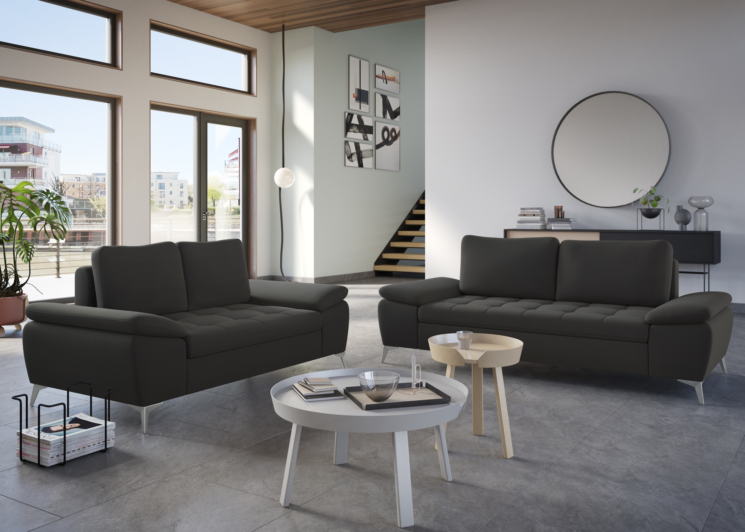 sit&more 2-Sitzer »Latigo«, mit hochwertigen Metallfüssen