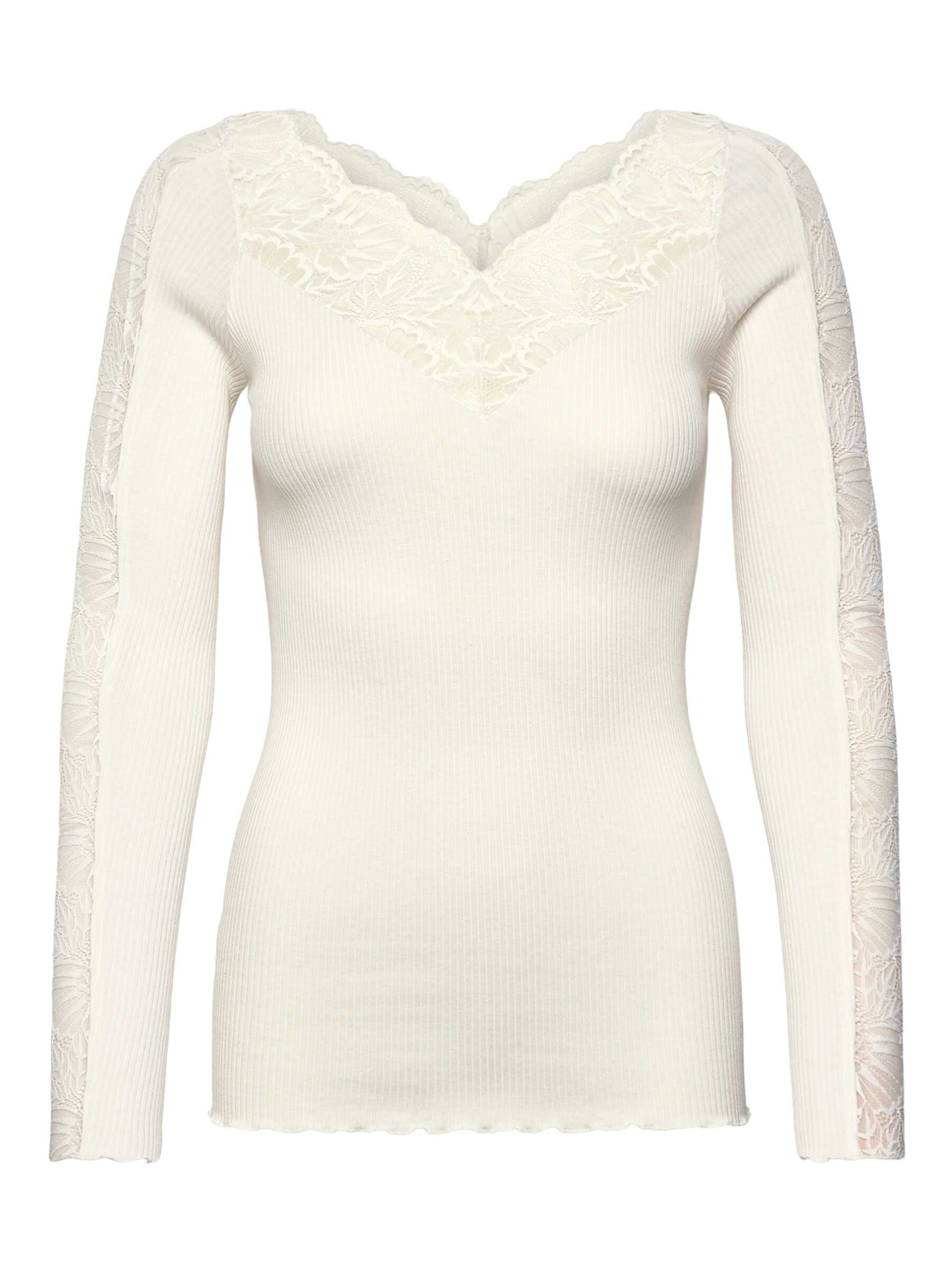 Image of rosemunde Spitzenshirt "Beatha lace longsleeve mit Seide" elastisch weiche Vintage-Spitze am Ausschnitt und entlang der Ärmel