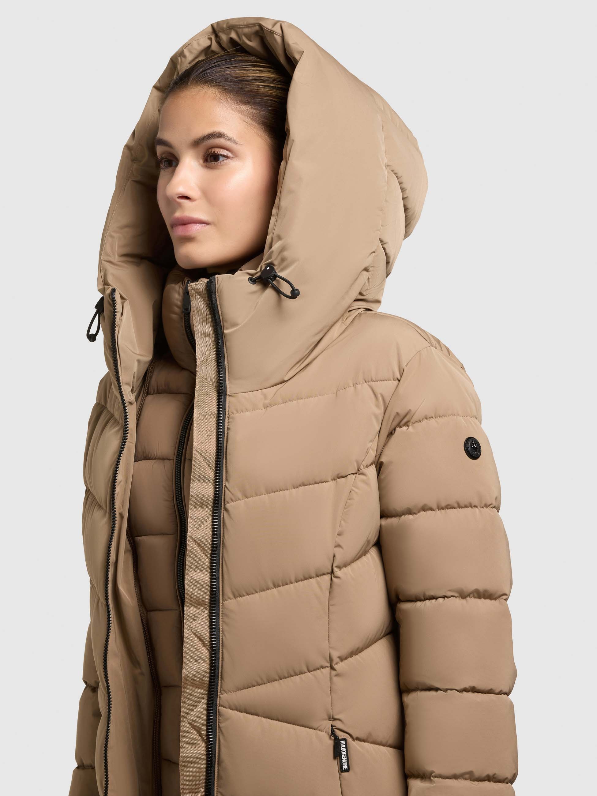 khujo Steppmantel »FISKA« Kapuze mit elastischem Kordelzug