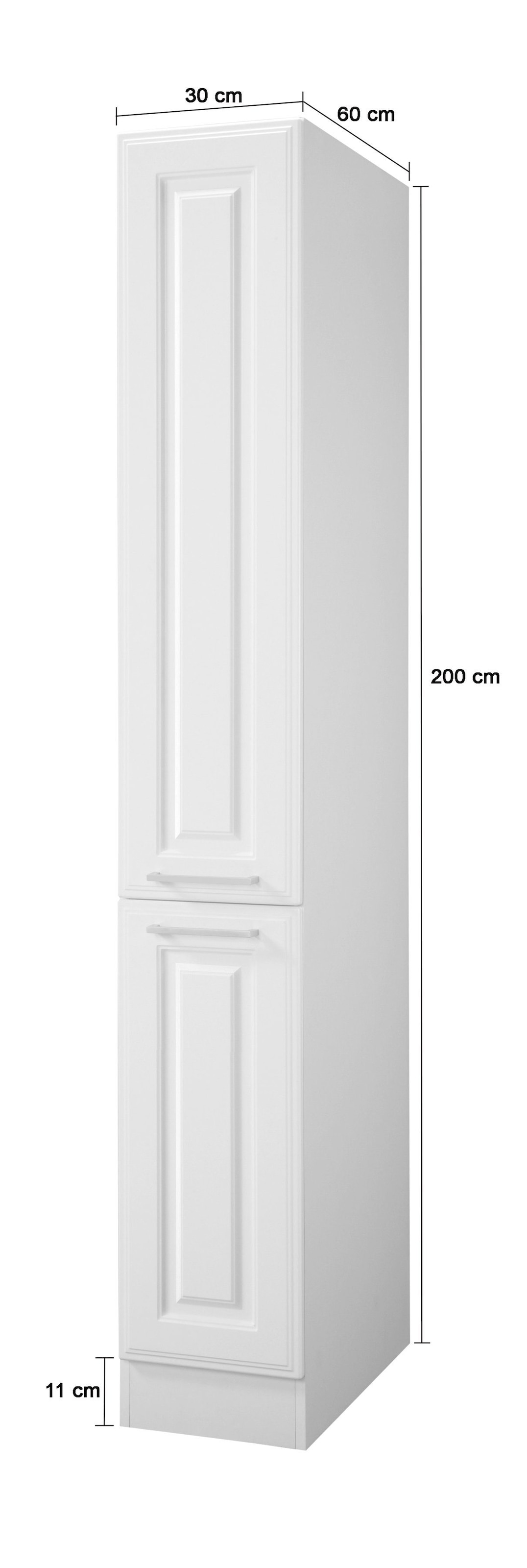 KOCHSTATION Armoire à pharmacie »KS-Stockholm« Façades MDF haut de gamme, 200 cm de hauteur, beaucoup de rangement