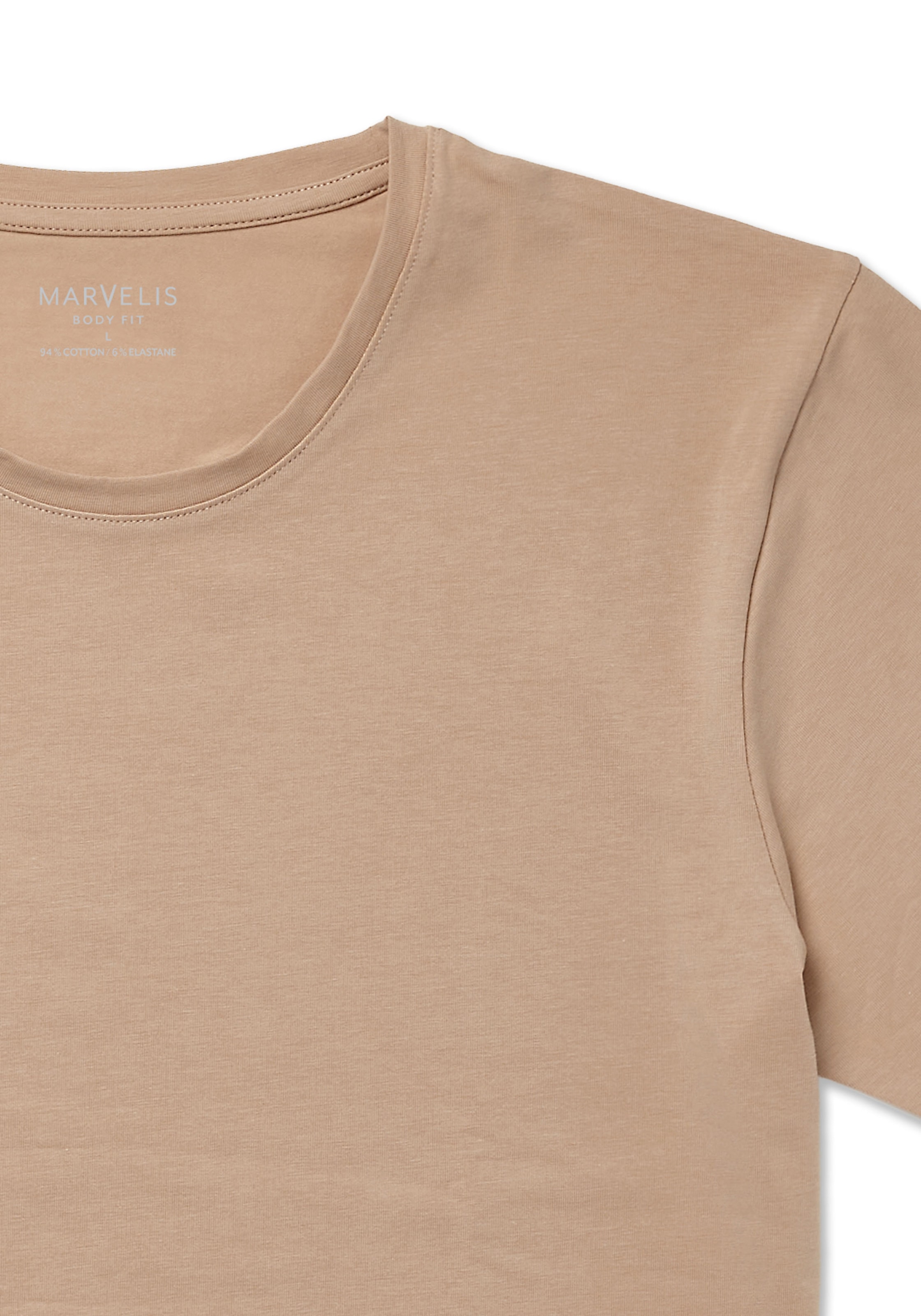MARVELIS T-shirt 2 lot de deux, coupe body fit