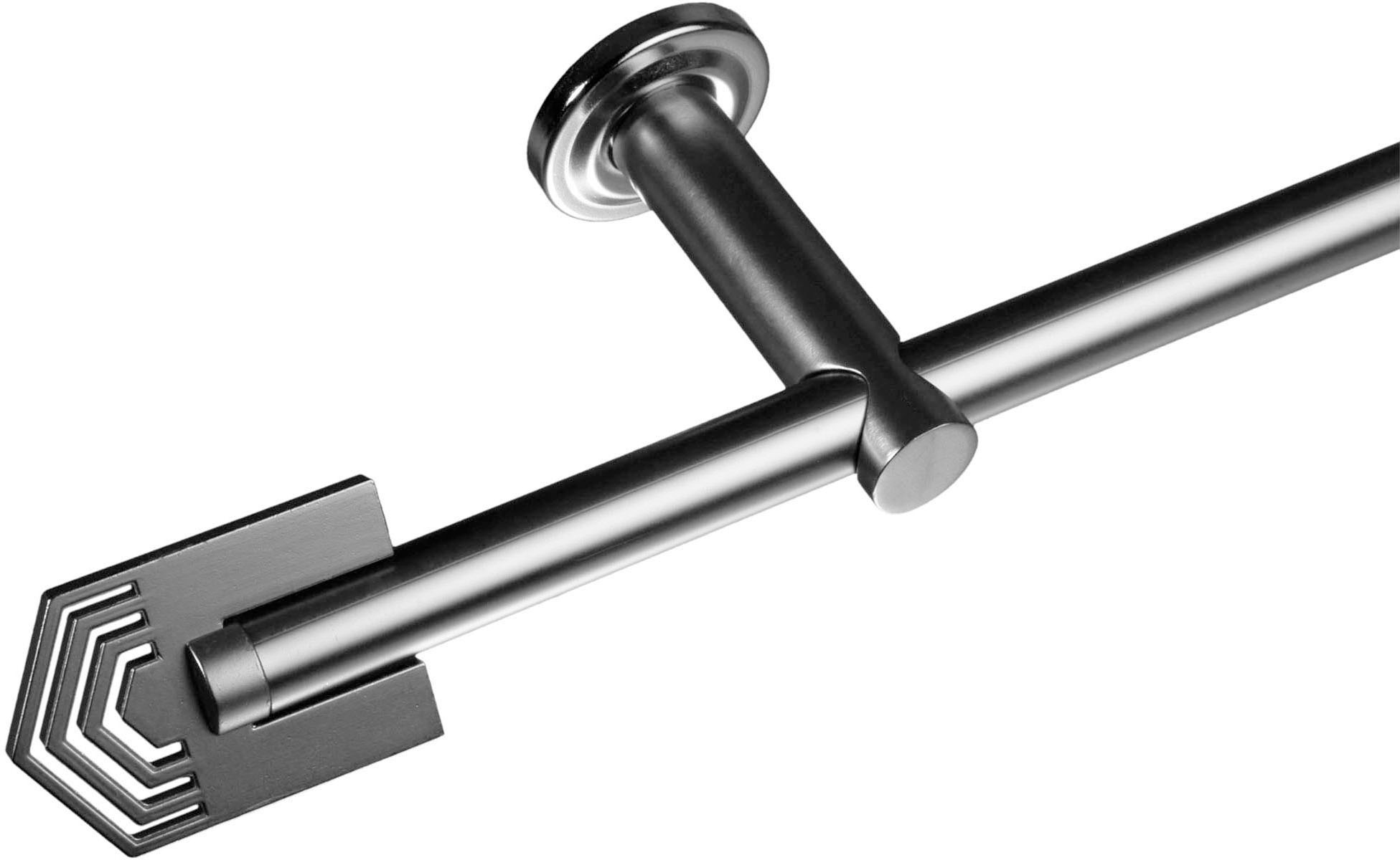 Image of Liedeco Gardinenstange »Stilgarnitur, Komplettgarnitur 16 mm Mars«, 1 läufig-läufig, Fixmass, Gardinenstange Komplett bei Ackermann Versand Schweiz