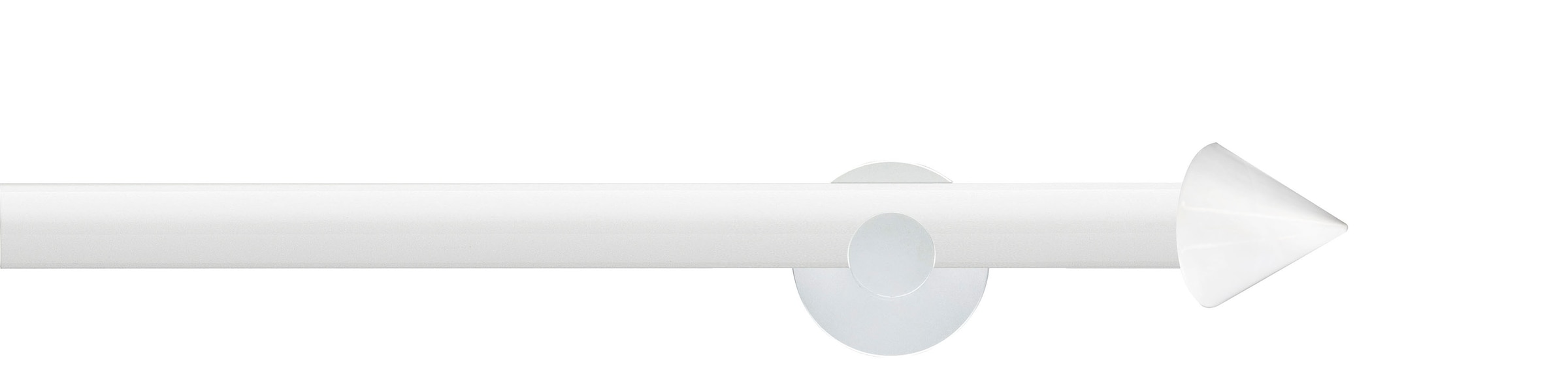 GARESA Gardinenstange "WHITE" Ø 20 mm 2 läufig-läufig Wunschmaßlänge Vorhanggarnitur, verlängerbar, Wandmontage, Endknopf Spitze