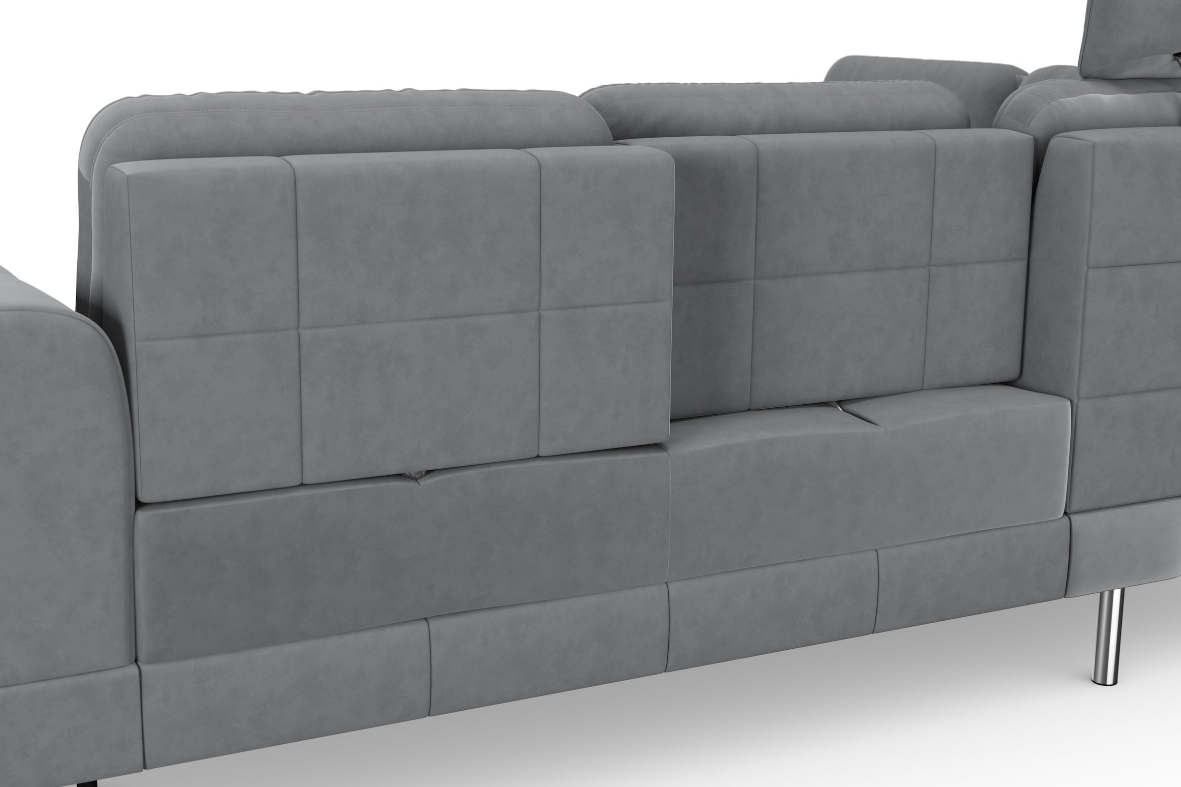 sit&more Ecksofa »Bendigo L-Form« inklusive Sitztiefenverstellung, Bodenfreiheit 15 cm, in 2 Fussfarben