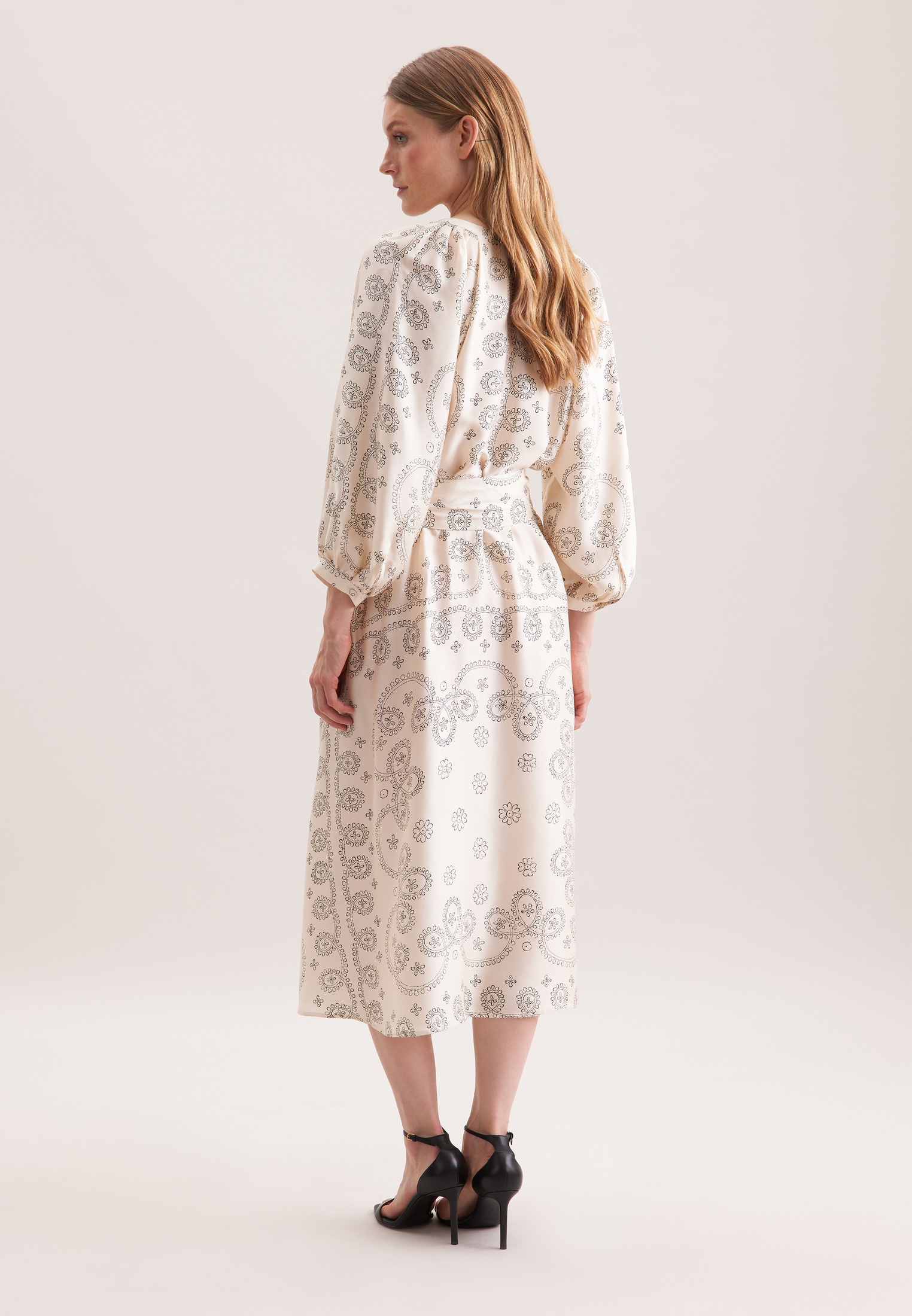 seidensticker Robe d'été 3/4 V-Neck Druck