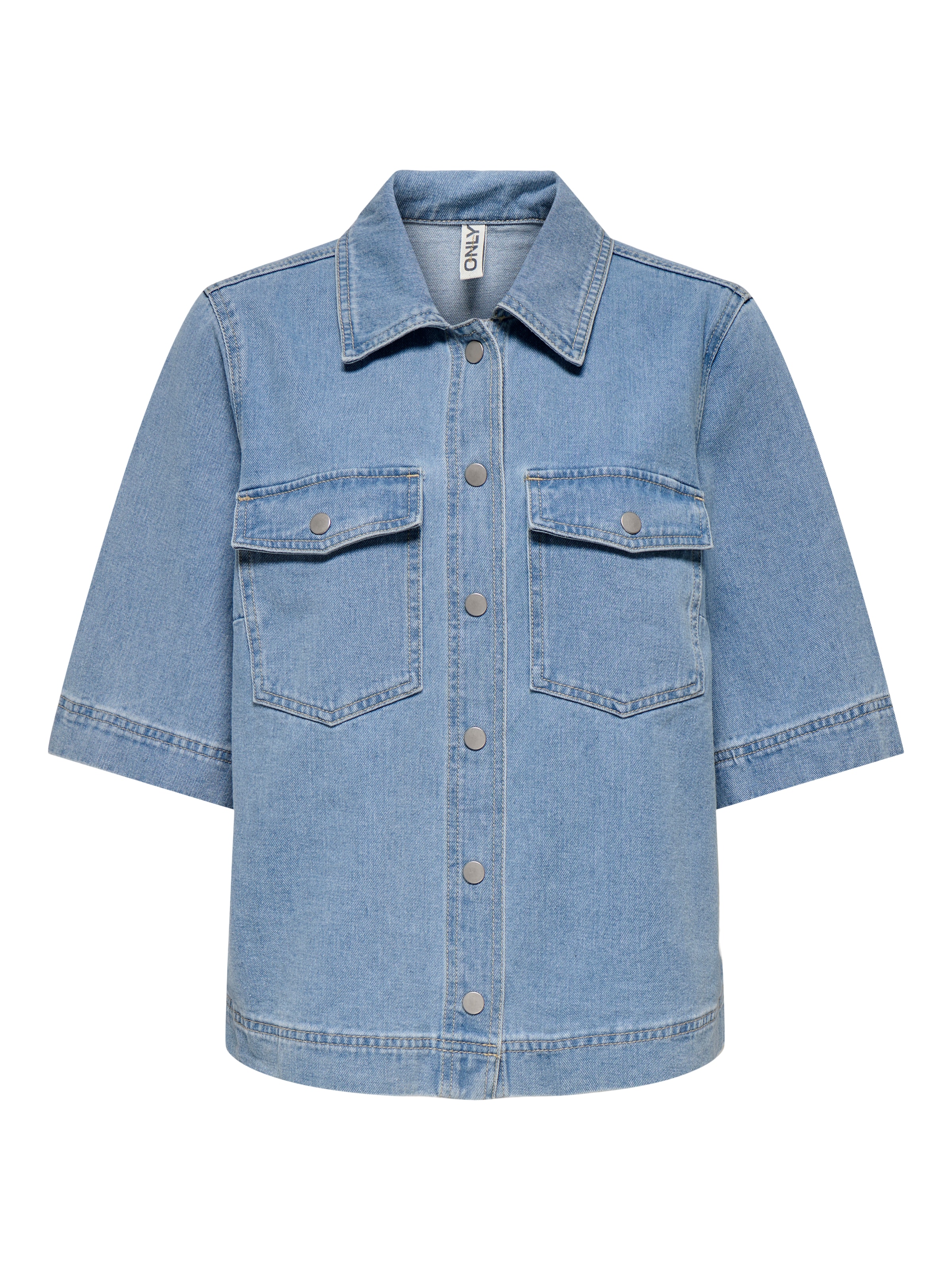 ONLY Blouse en jean »ONLBELLE S/S SHIRT DNM GUA NOOS« mit Halbarm